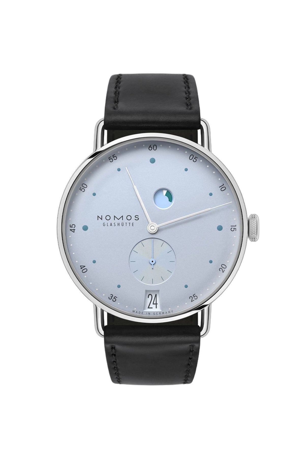 Nomos Glashütte Metro Date Power Reserve Ice Blue 1121