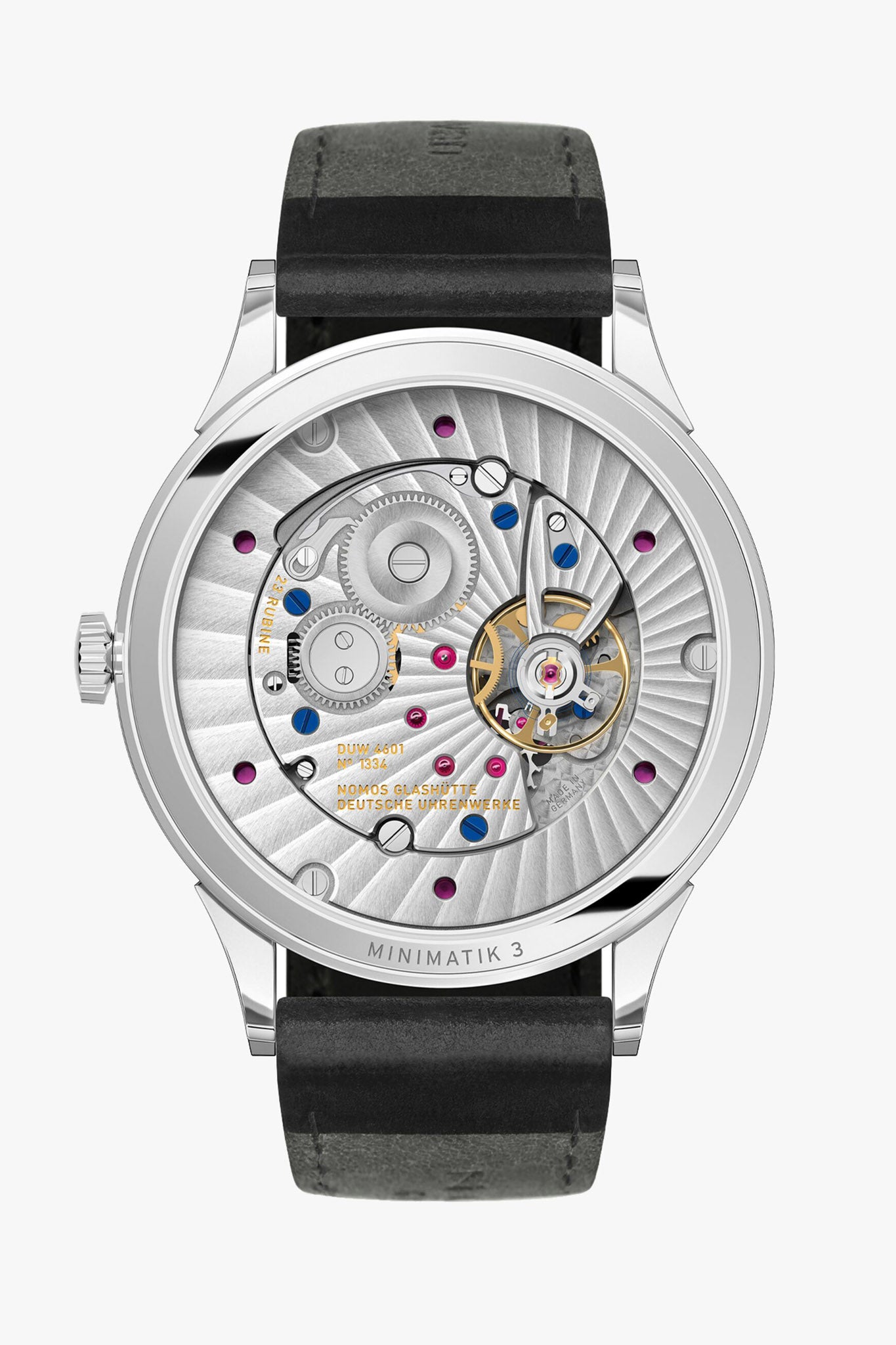 Nomos Glashütte Minimatik 39 Date Blue rannekello
