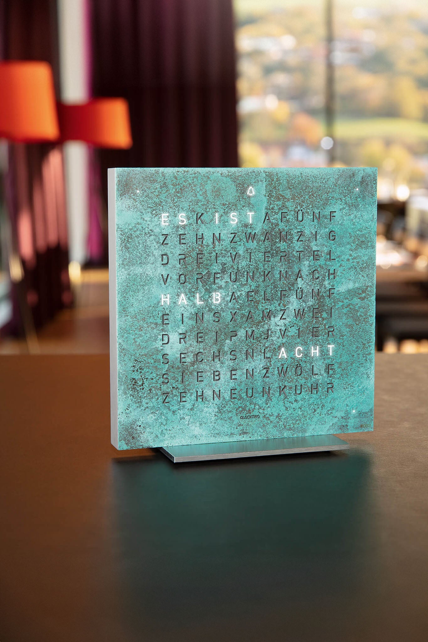 Qlocktwo Earth 13,5 Silver Creator’s Edition Vintage Copper