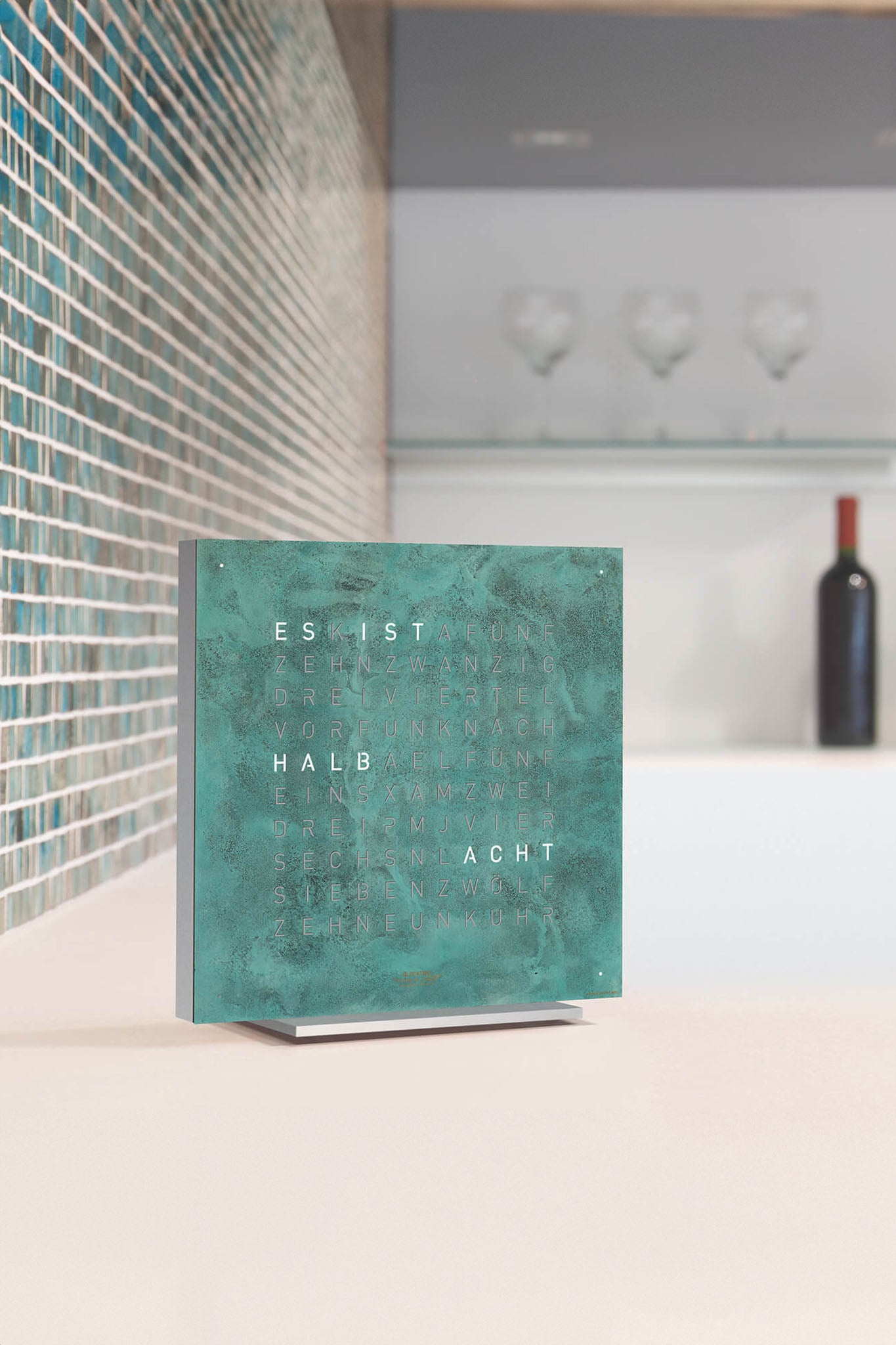 Qlocktwo Earth 13,5 Silver Creator’s Edition Vintage Copper