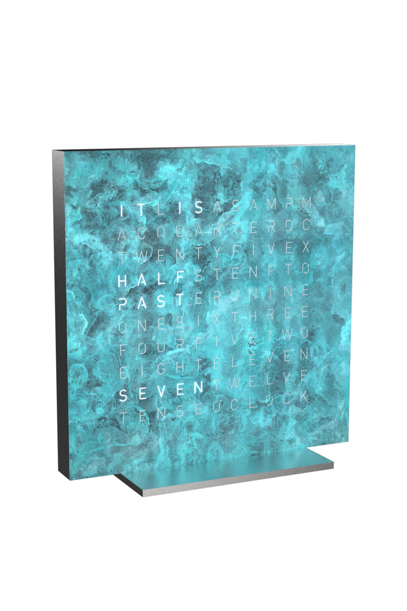 Qlocktwo Earth 13,5 Silver Creator’s Edition Vintage Copper