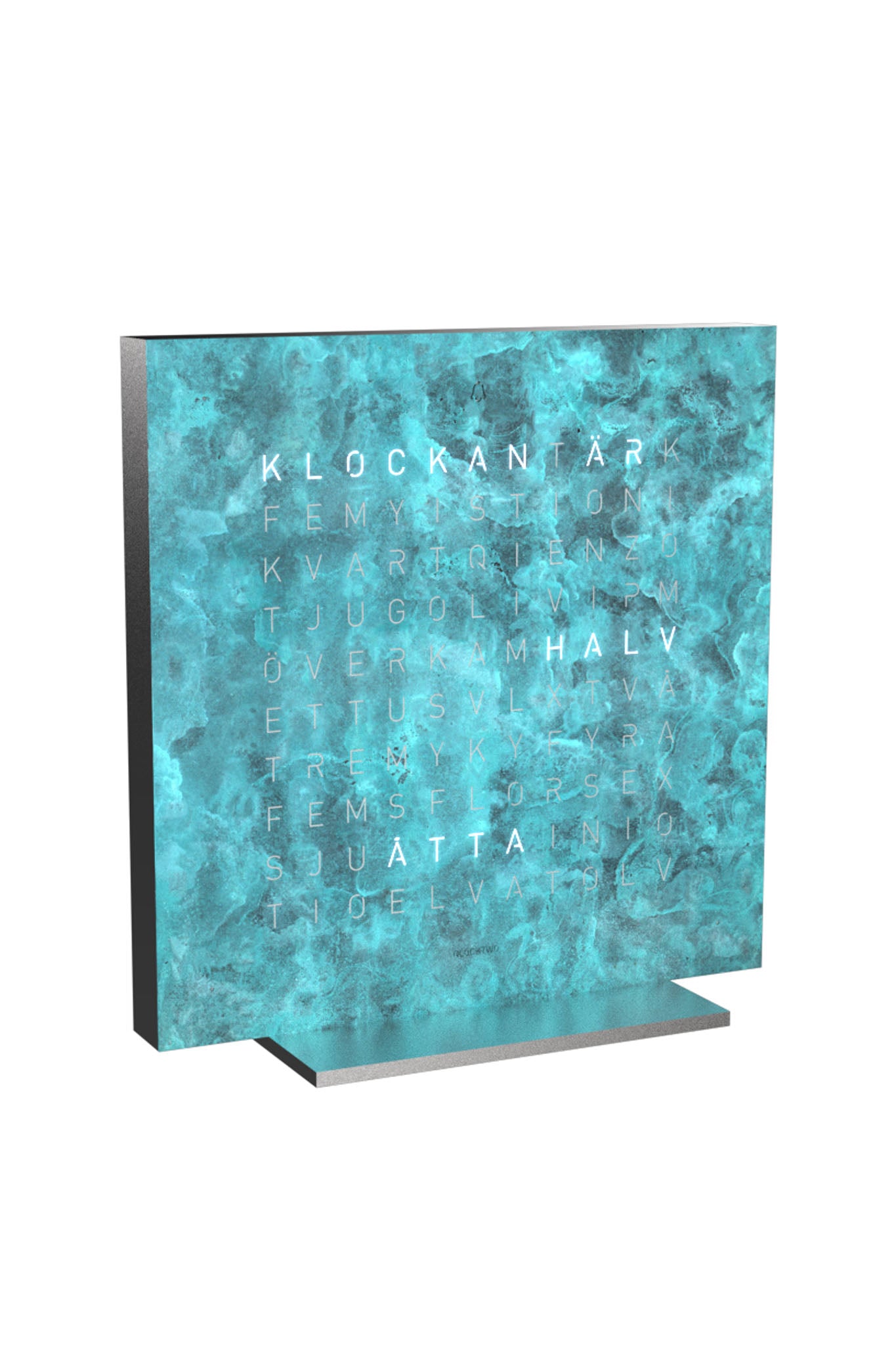 Qlocktwo Earth 13,5 Silver Creator’s Edition Vintage Copper