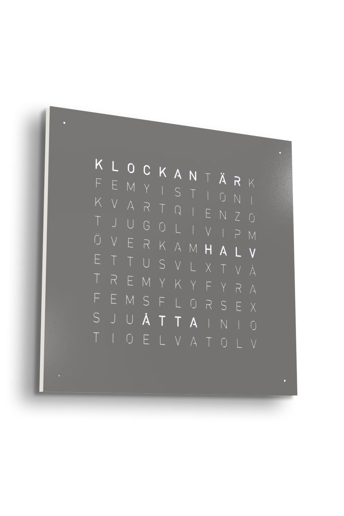 Qlocktwo Earth 45 Grey Pepper