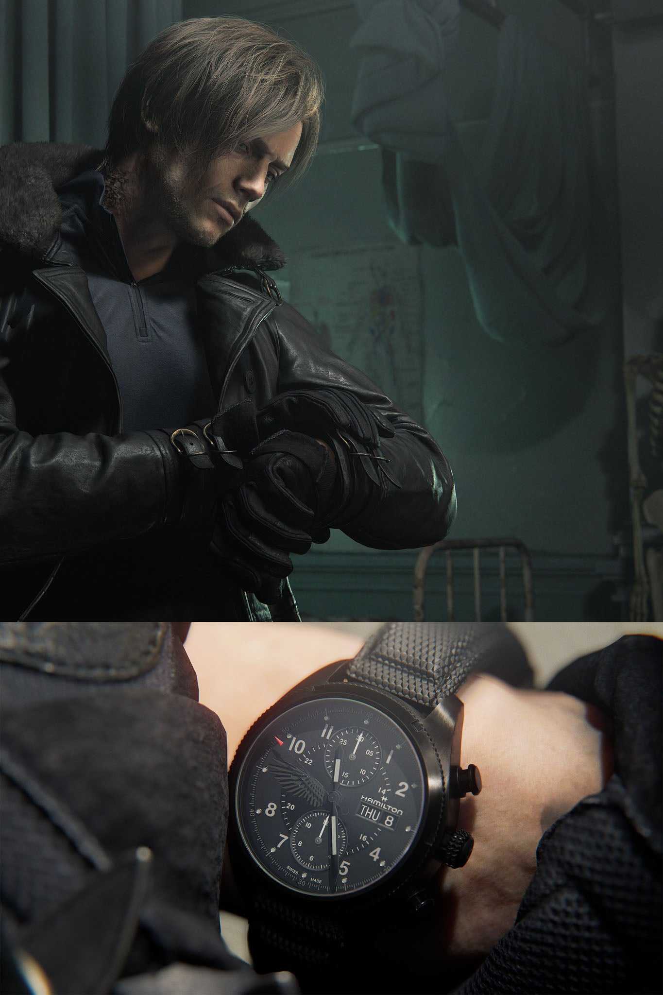 Hamilton x Resident Evil Khaki Field Auto Chrono