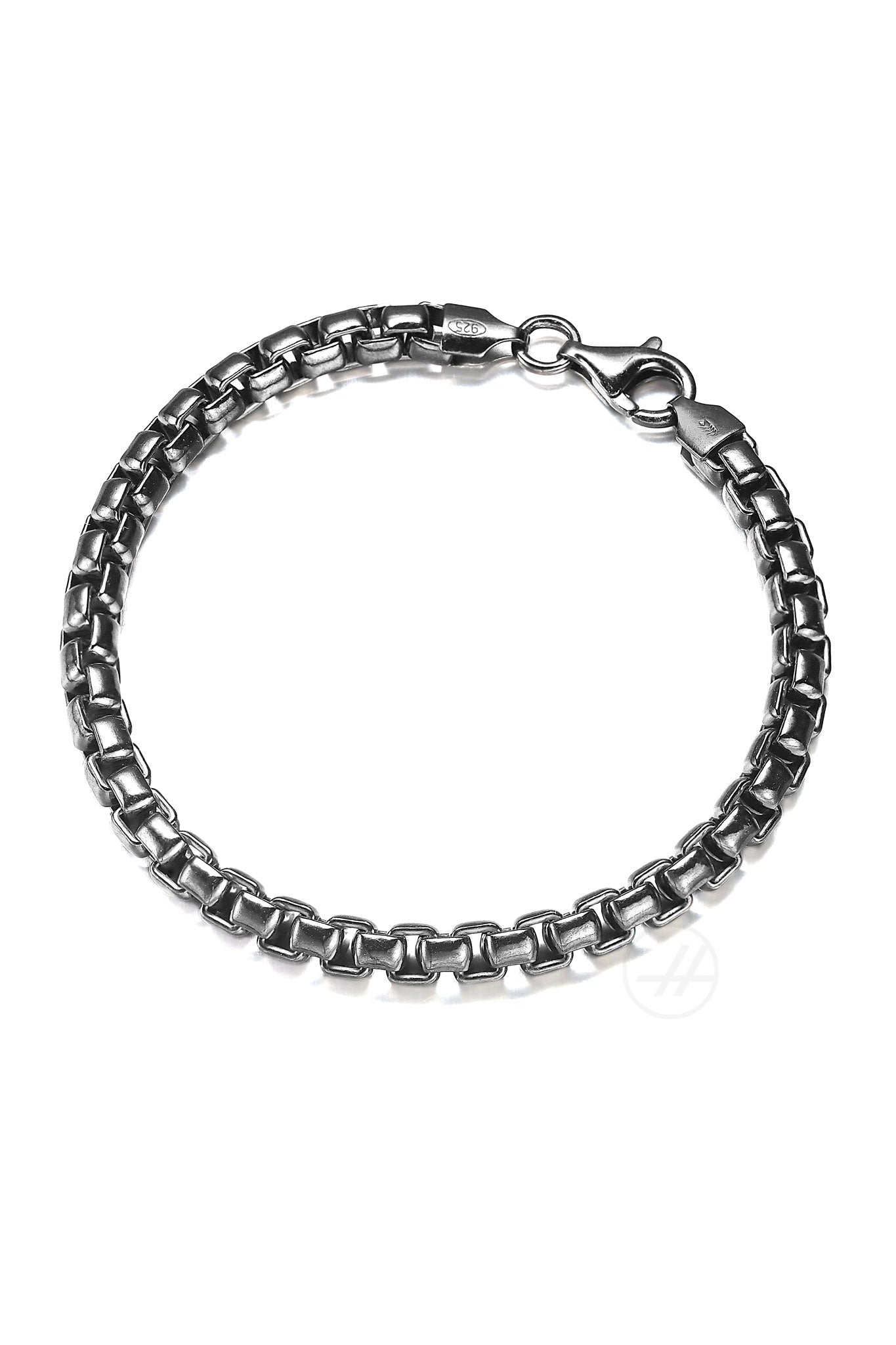 Saurum Tummennettu hopeinen ranneketju