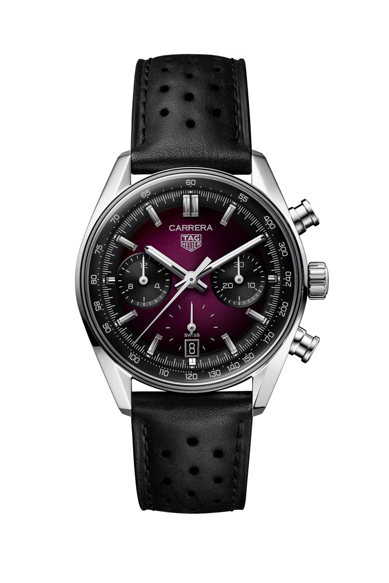 TAG Heuer Carrera Glassbox 39 Purple rannekello