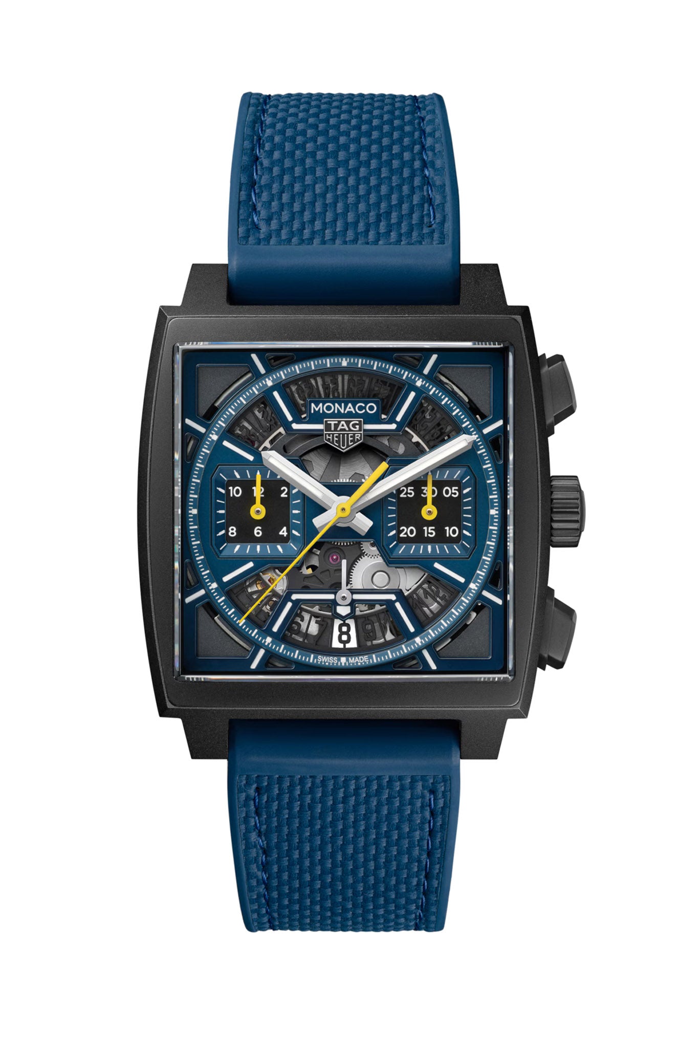 TAG Heuer Monaco Heuer 02 Skeleton Dark Blue rannekello