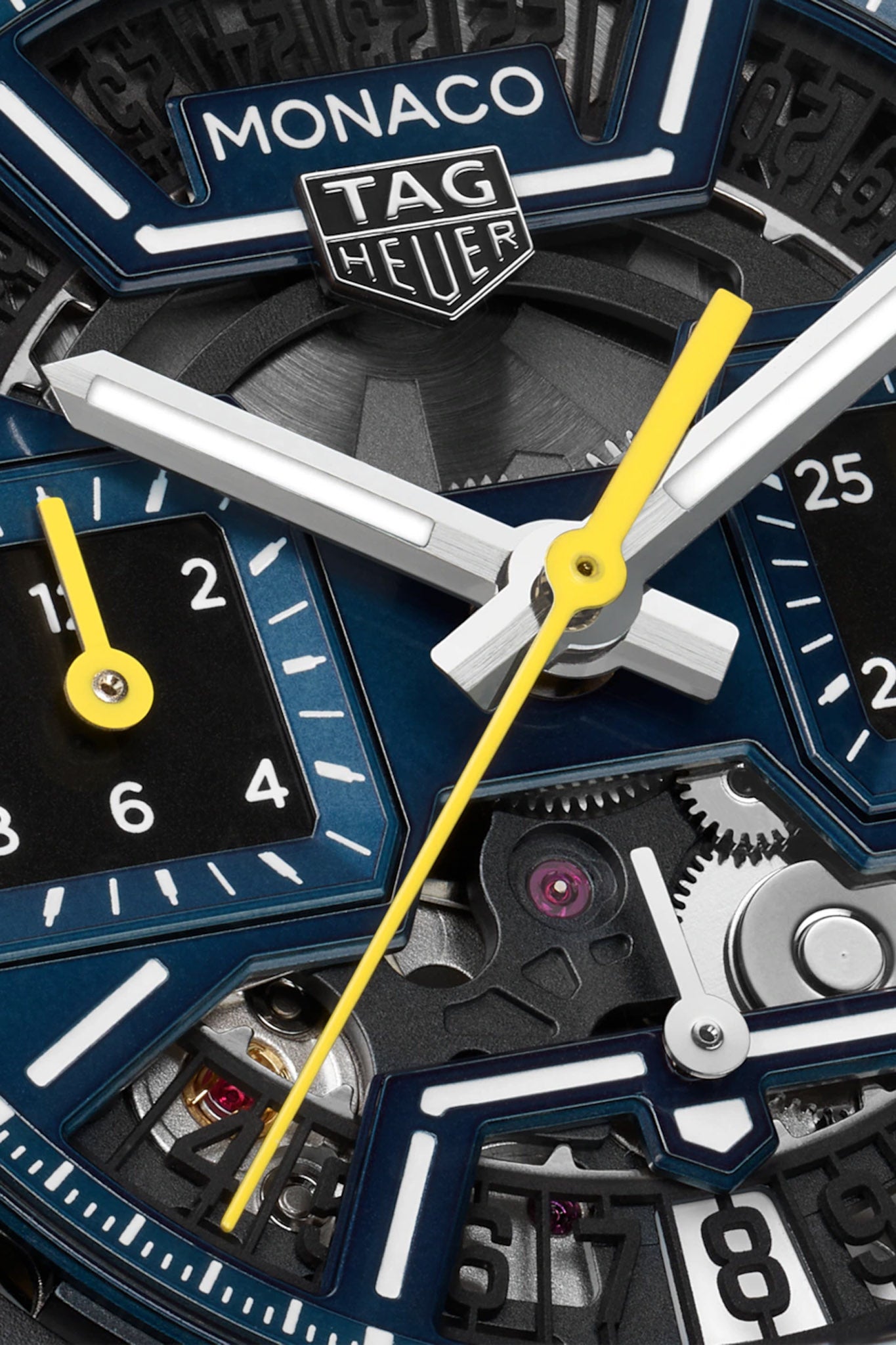 TAG Heuer Monaco Heuer 02 Skeleton Dark Blue rannekello