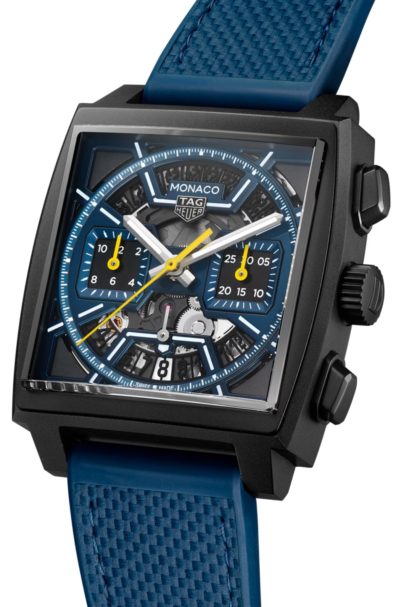 TAG Heuer Monaco Heuer 02 Skeleton Dark Blue rannekello