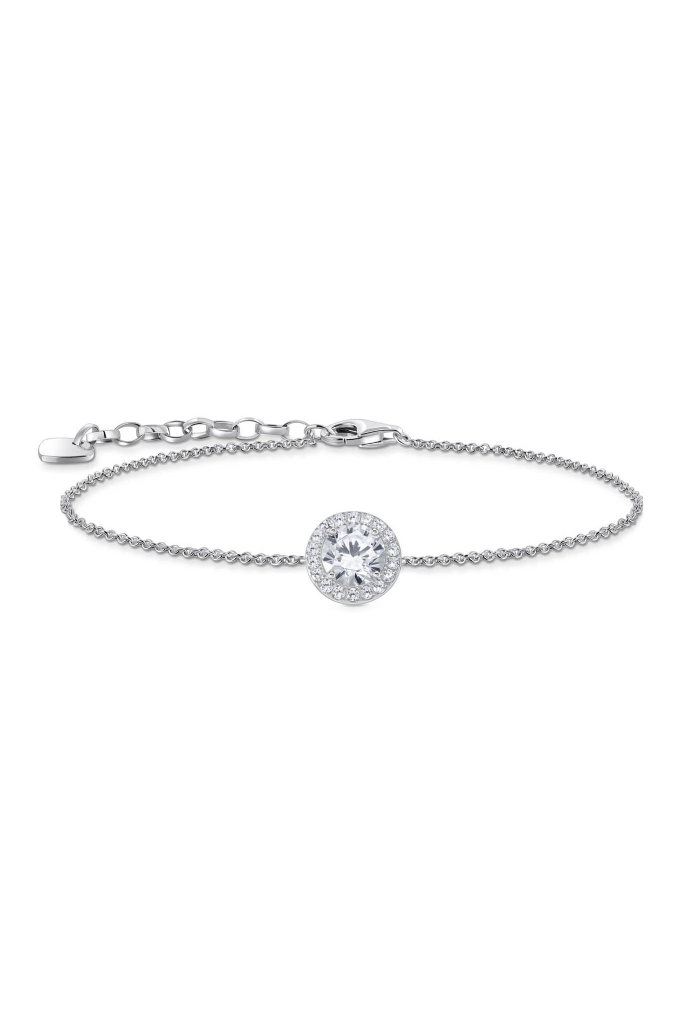 Thomas Sabo Halo Zirconia hopeinen rannekoru