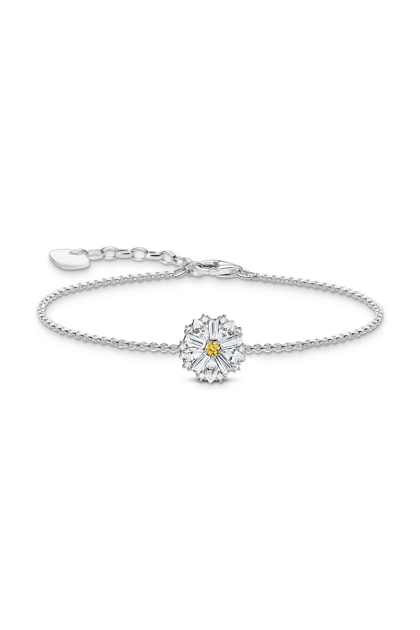 Thomas Sabo Lovely Daisy hopeinen kukka -rannekoru