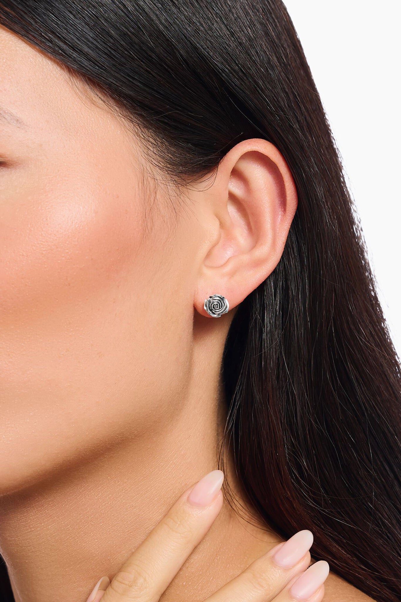 Thomas Sabo Midnight Rose hopeiset korvakorut