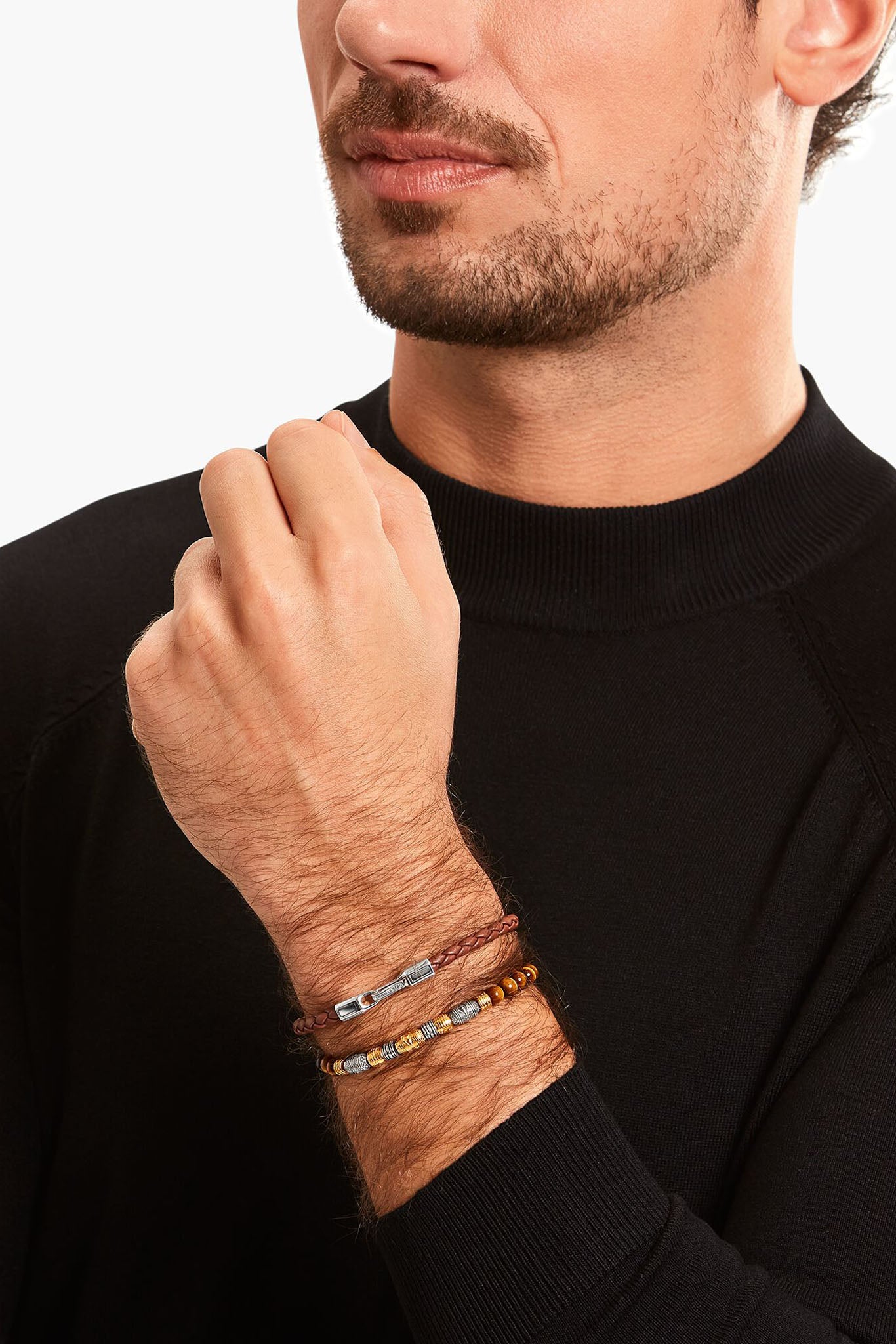 Thomas Sabo ruskea 4mm nahkarannekoru