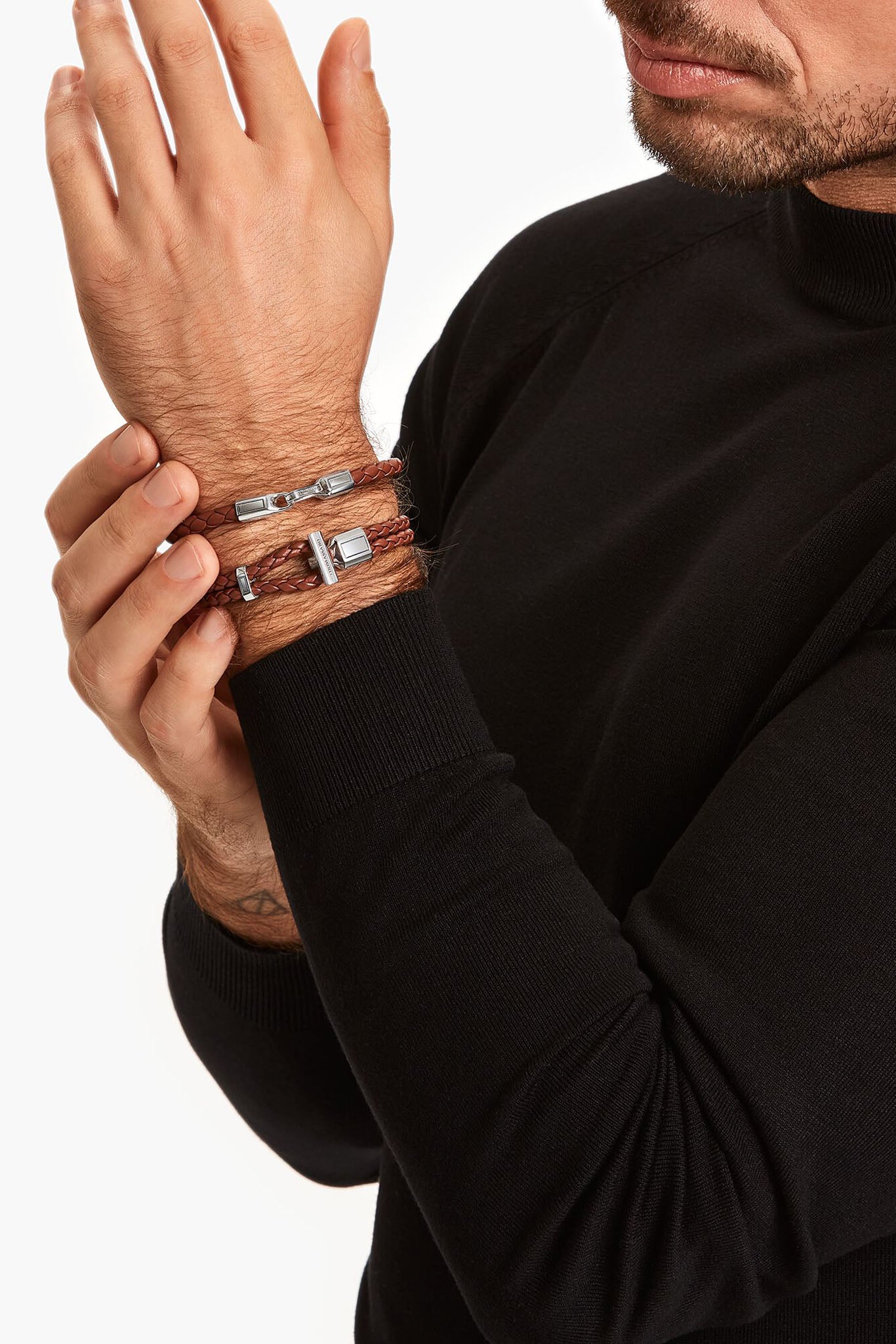 Thomas Sabo ruskea 5mm nahkarannekoru