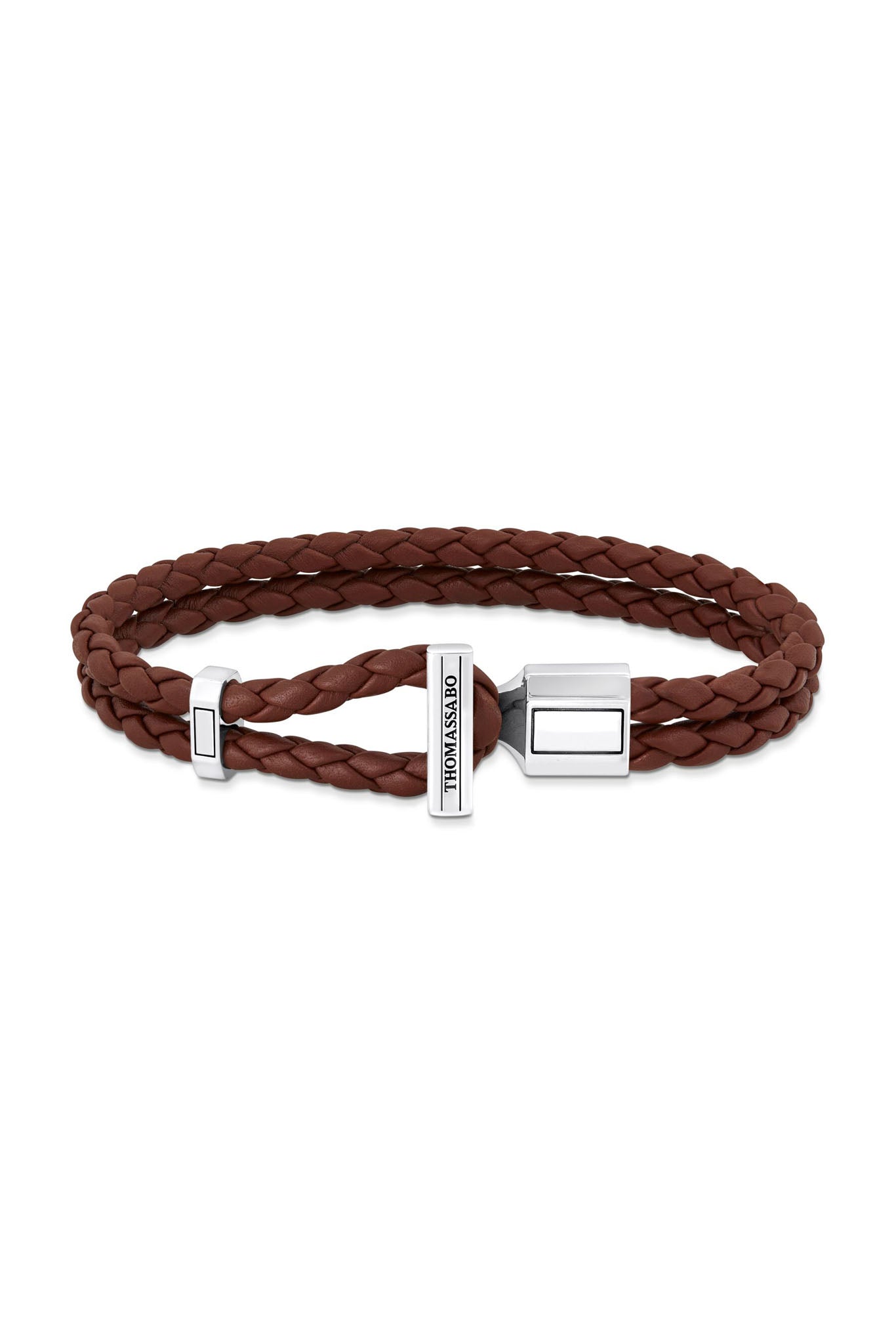 Thomas Sabo ruskea tupla nahkarannekoru