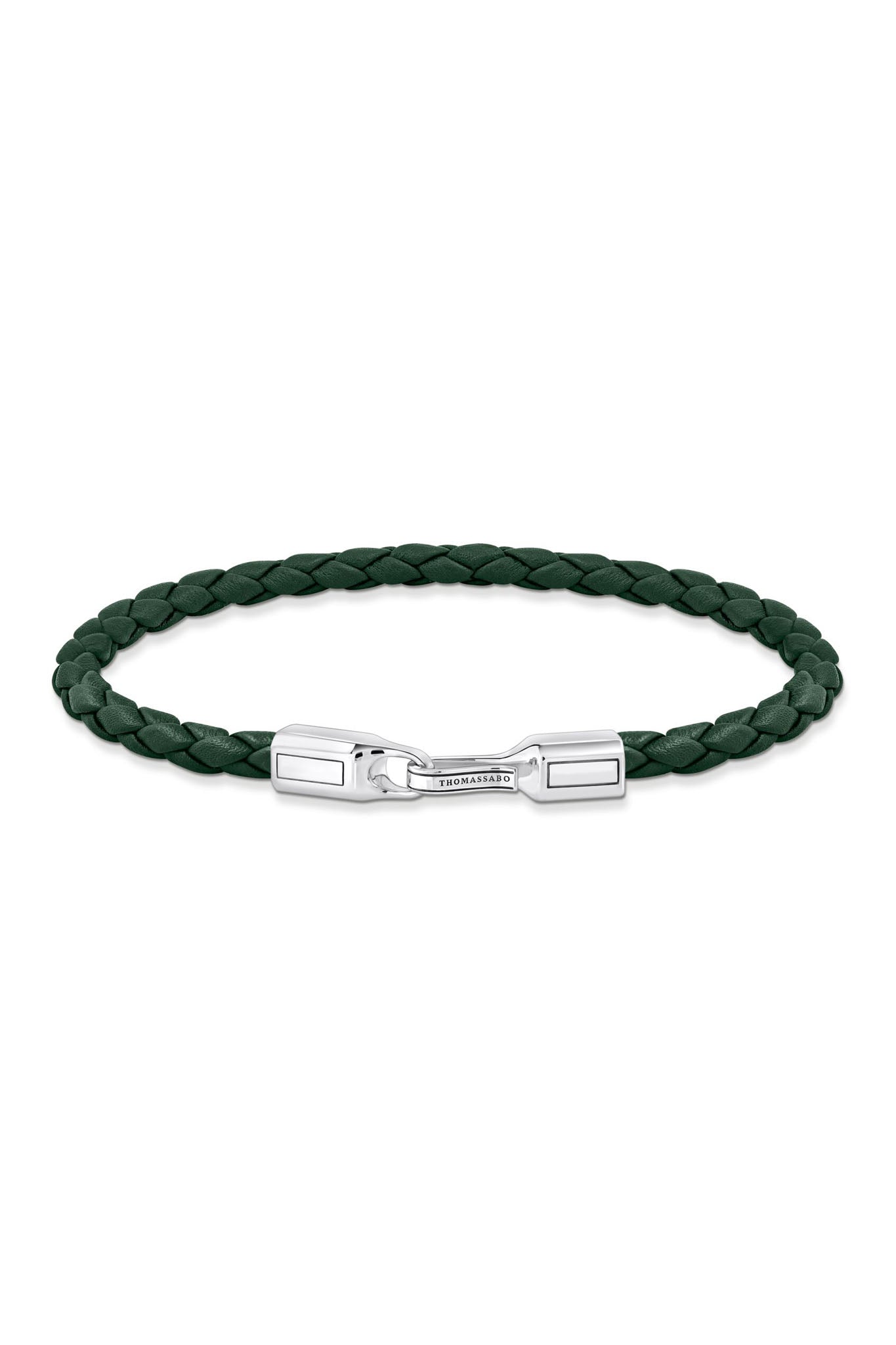 Thomas Sabo vihreä 4mm nahkarannekoru