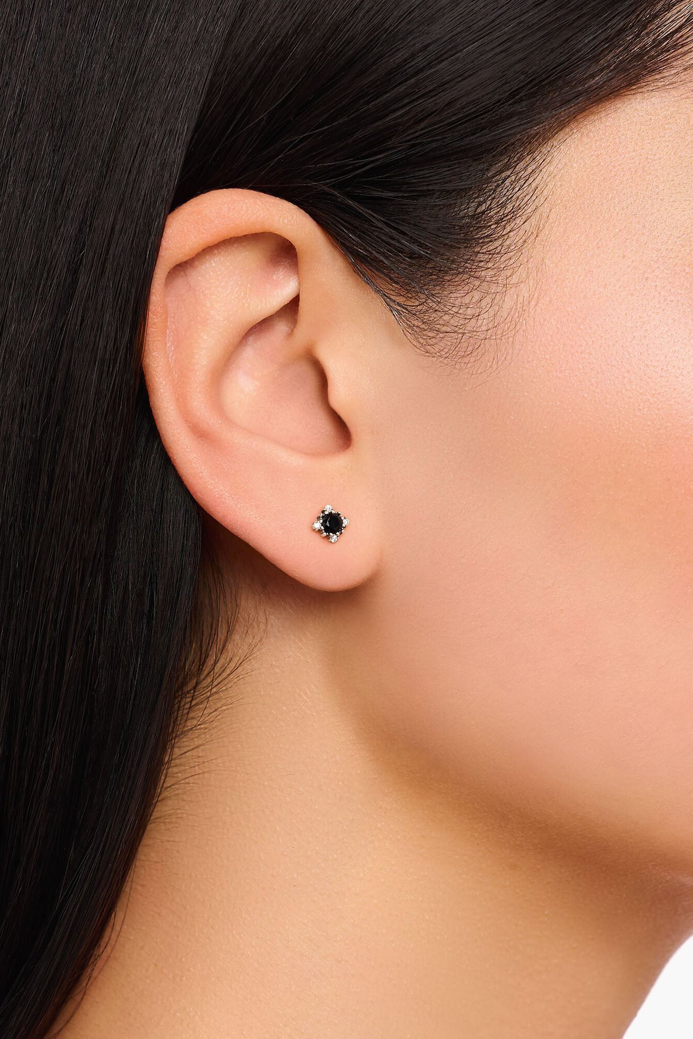 Thomas Sabo Vintage Black hopeiset korvakorut