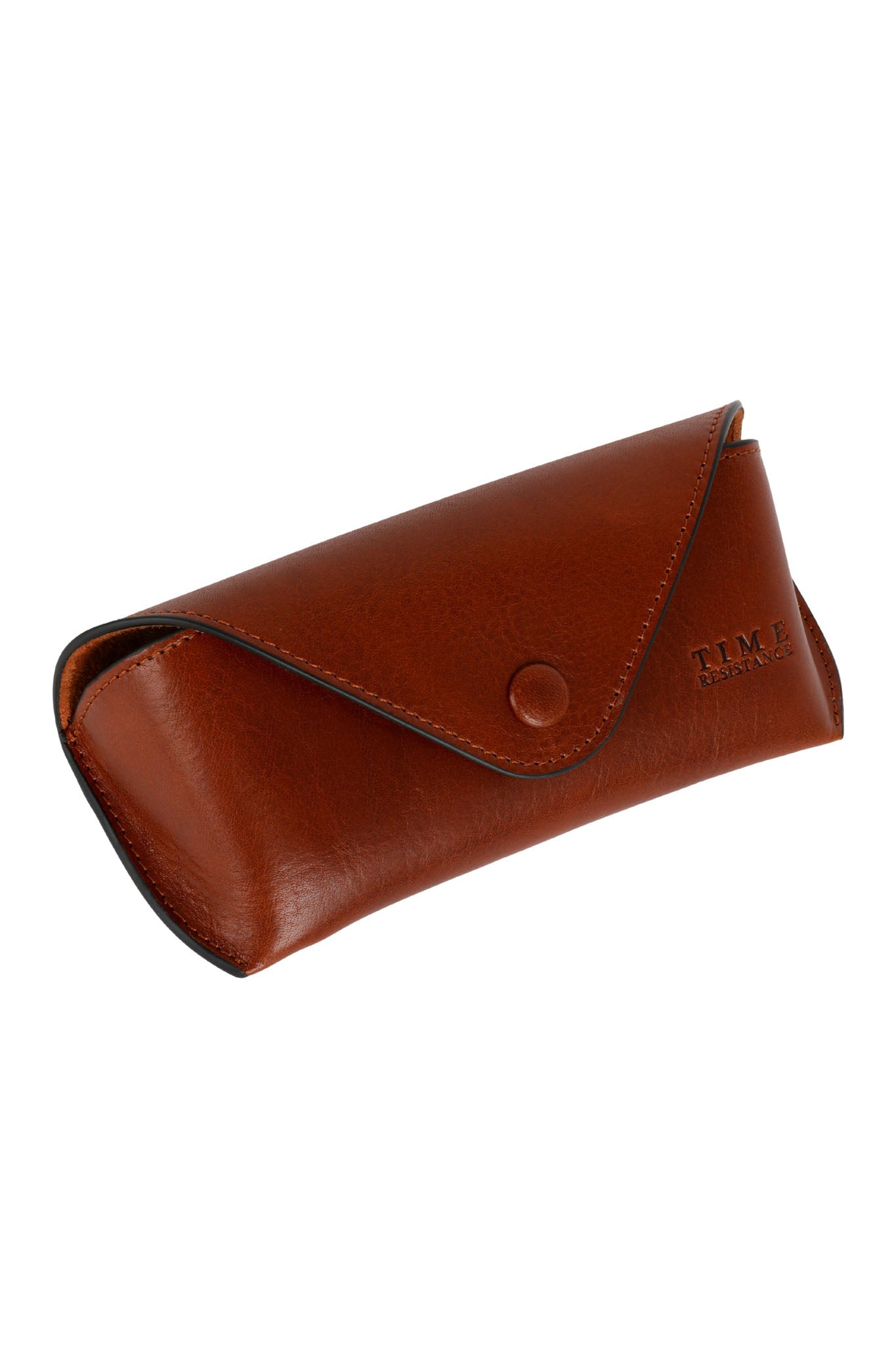 Time Resistance A High Wind In Jamaica, silmälasikotelo nahkaa, matta konjakinruskea