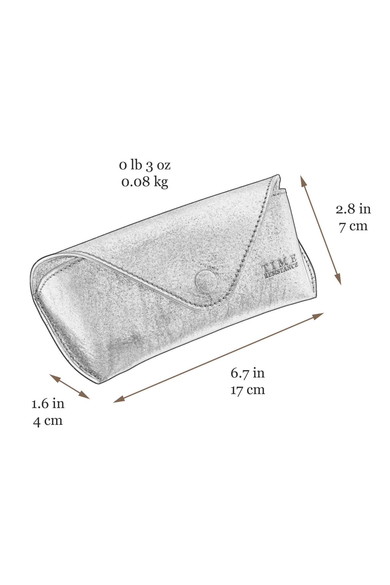Time Resistance A High Wind In Jamaica, silmälasikotelo nahkaa, matta konjakinruskea