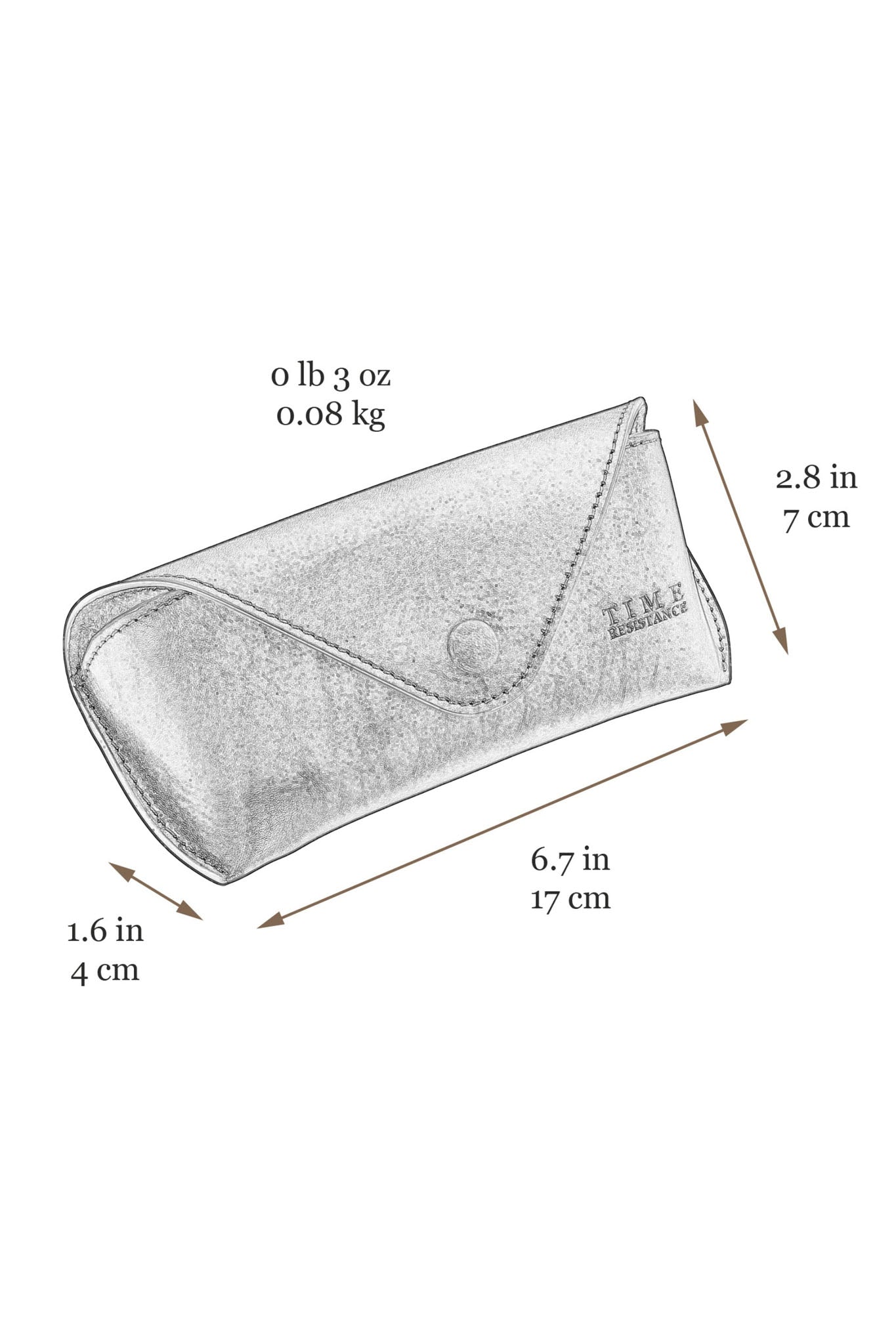 Time Resistance A High Wind In Jamaica, silmälasikotelo nahkaa, musta