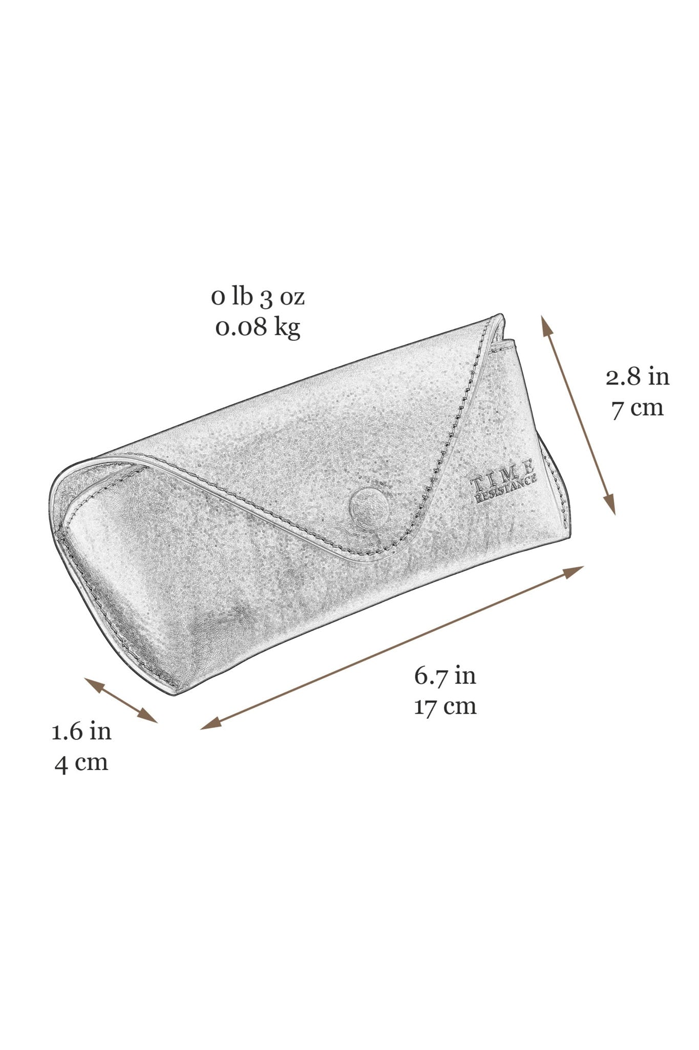 Time Resistance A High Wind In Jamaica, silmälasikotelo nahkaa, ruskea