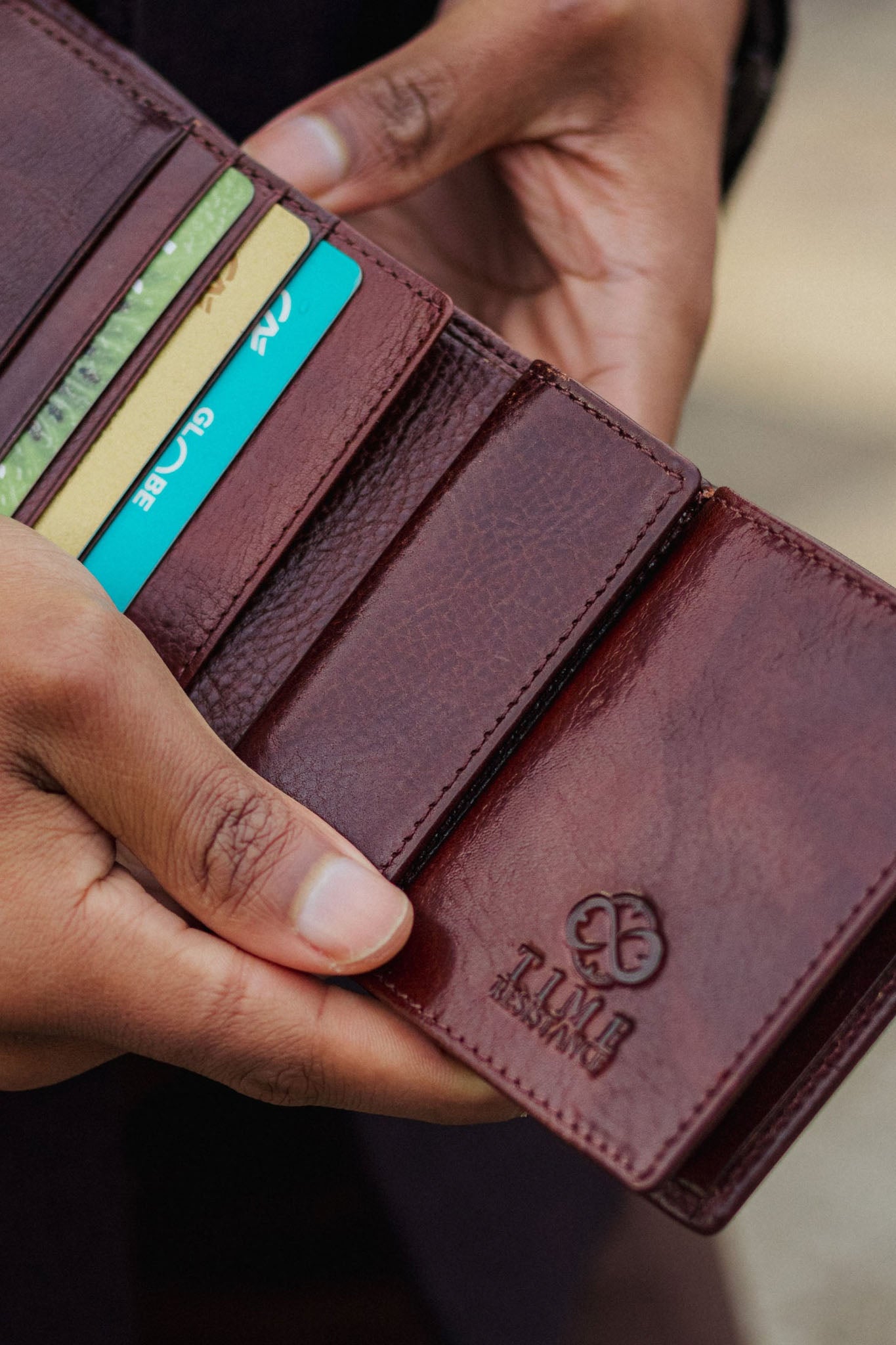 Time Resistance Daniel, nahkalompakko, ruskea