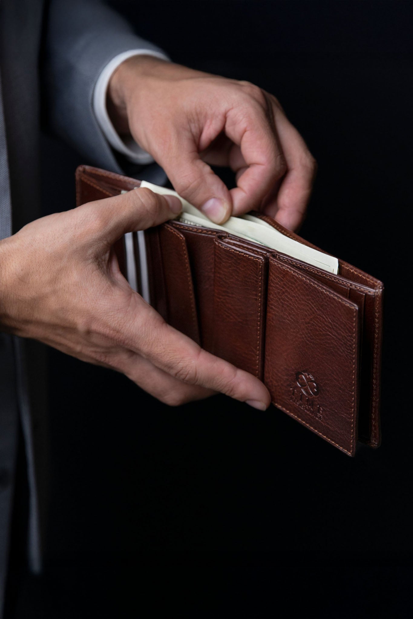 Time Resistance Daniel, nahkalompakko, ruskea