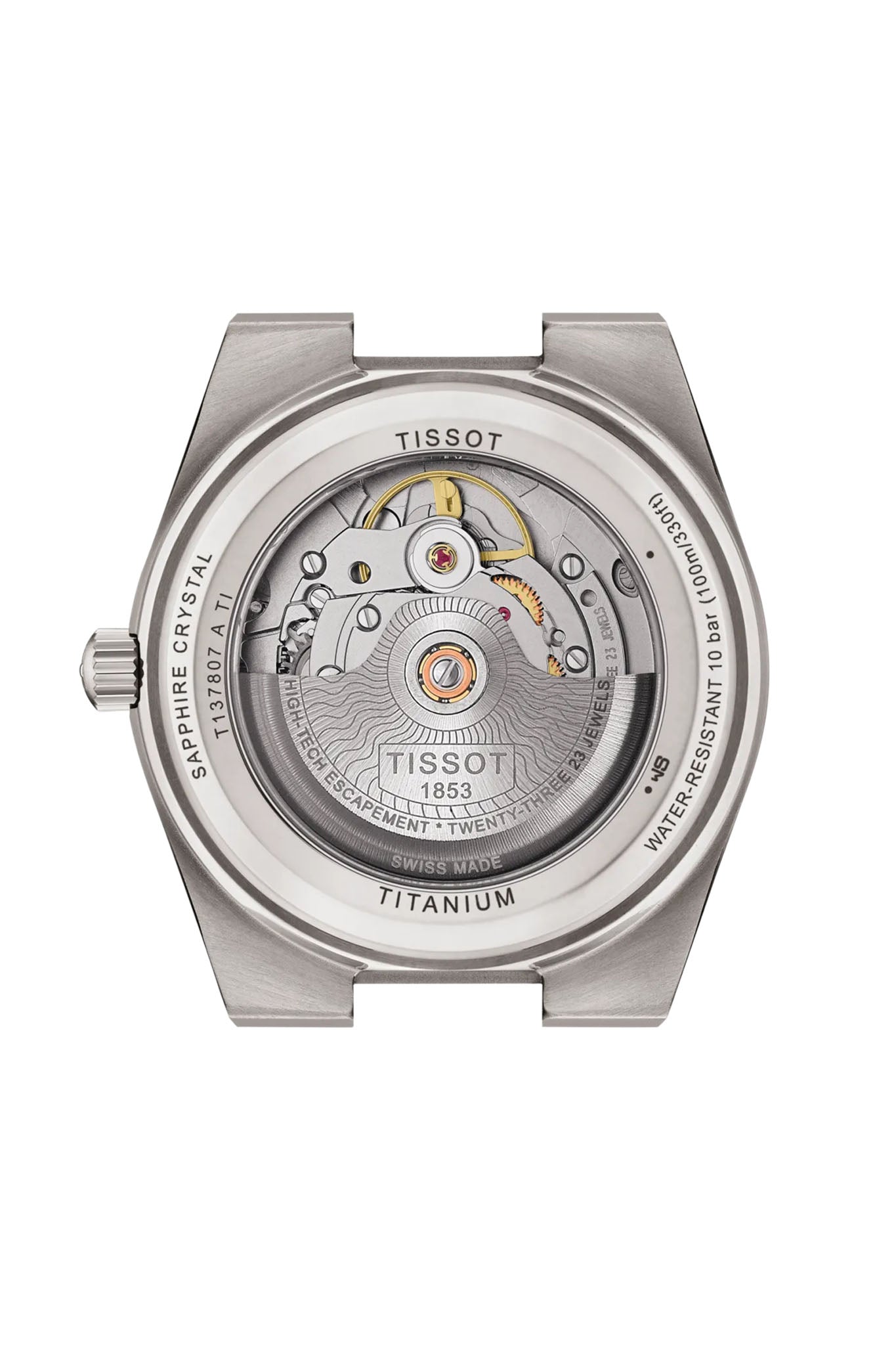 Tissot PRX 38 Powermatic 80 Titanium rannekello