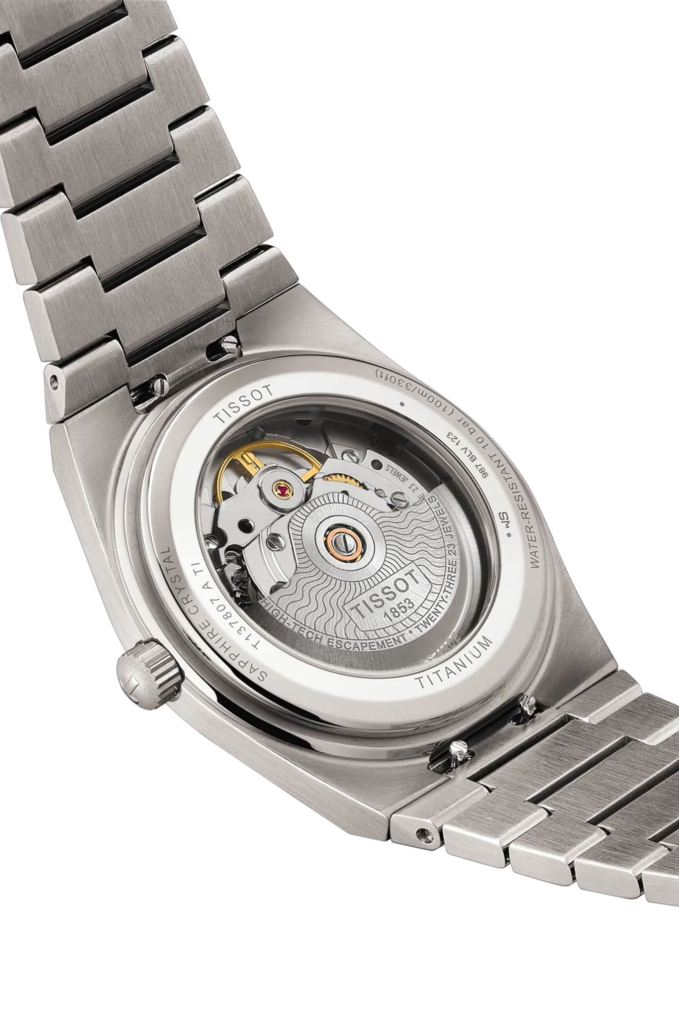 Tissot PRX 38 Powermatic 80 Titanium rannekello