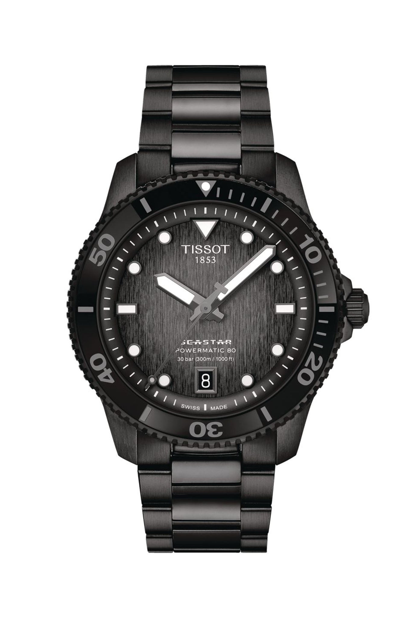Tissot Seastar 1000 Powermatic 80, 40mm rannekello