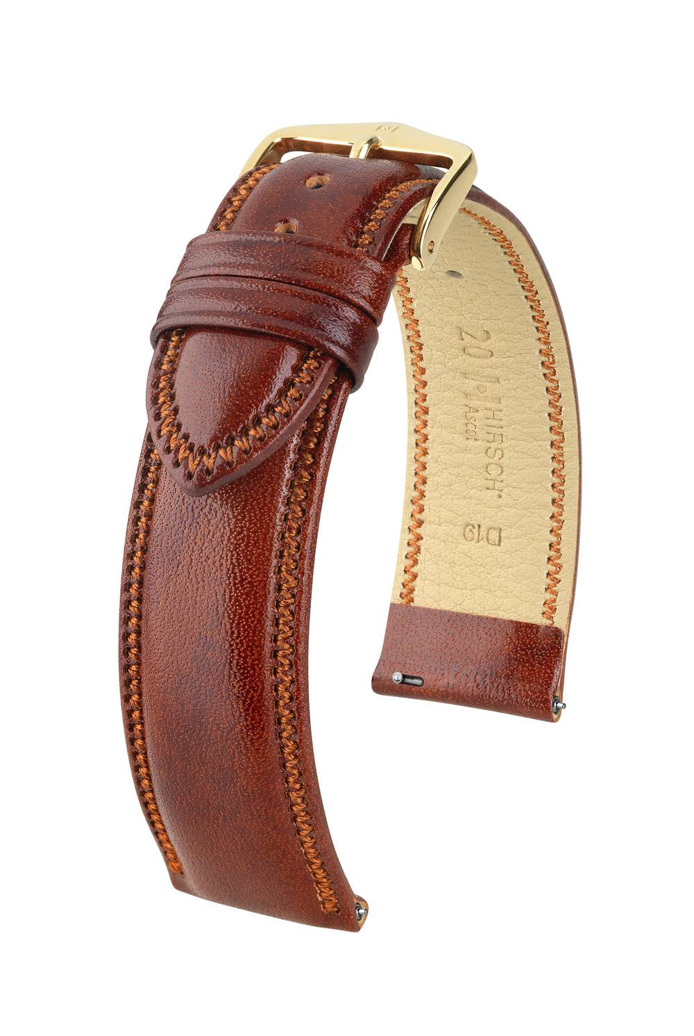 Hirsch Ascot L Golden Brown Shiny kellon ranneke 18,00mm