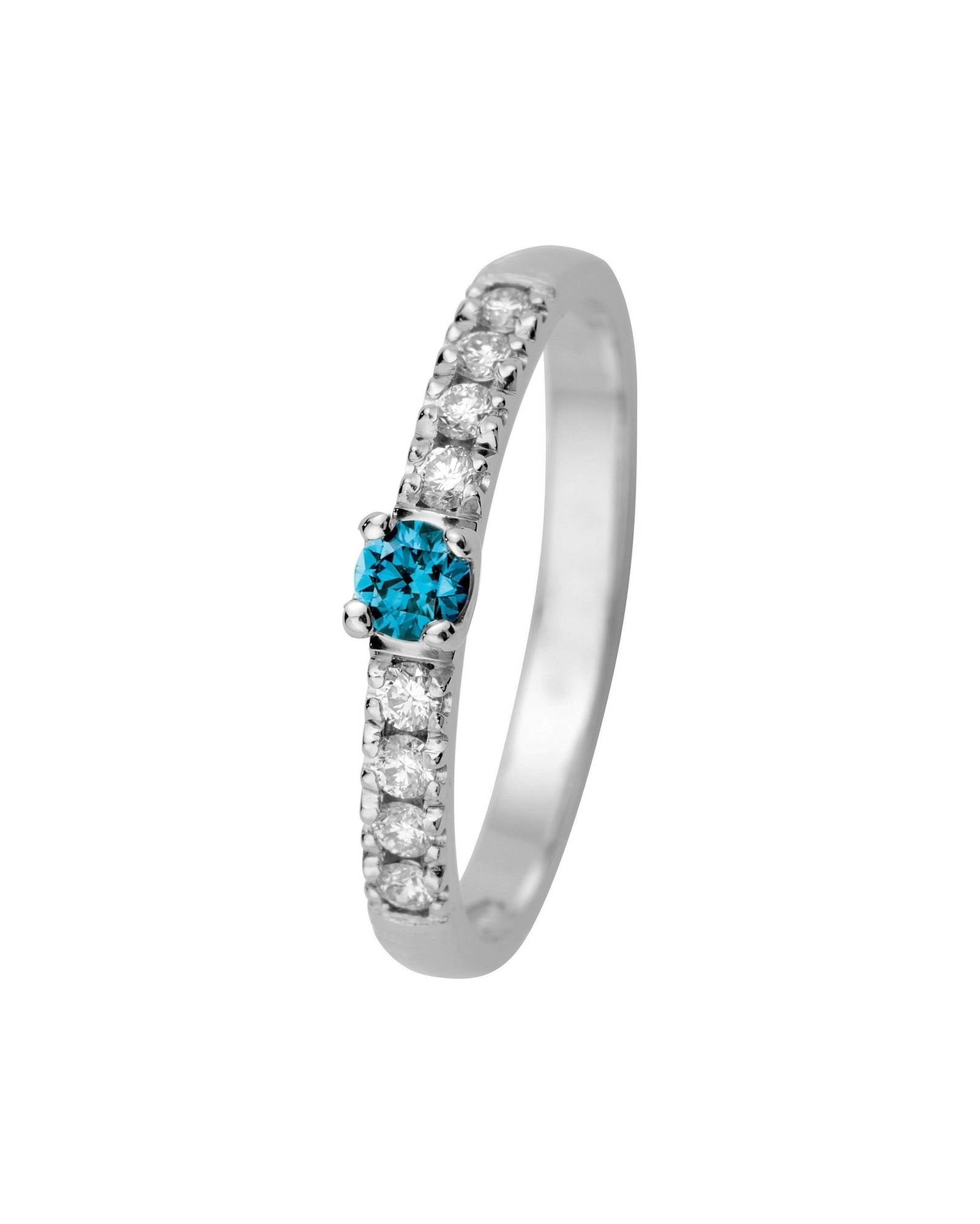 Kohinoor Estelle Ocean Blue timanttisormus 0,24ct