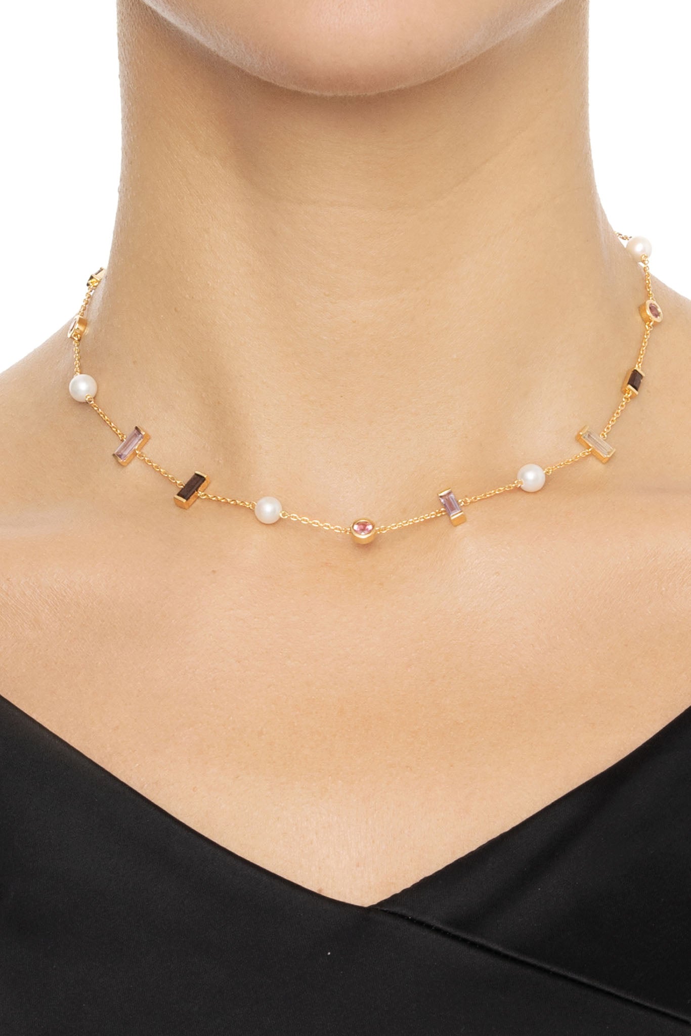 Efva Attling Dreams & Pearls Necklace kultainen kaulakoru