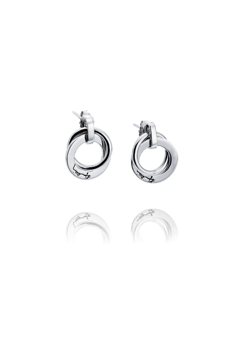 Efva Attling Twosome hopeiset korvakorut 12-100-00526 tuotekuva