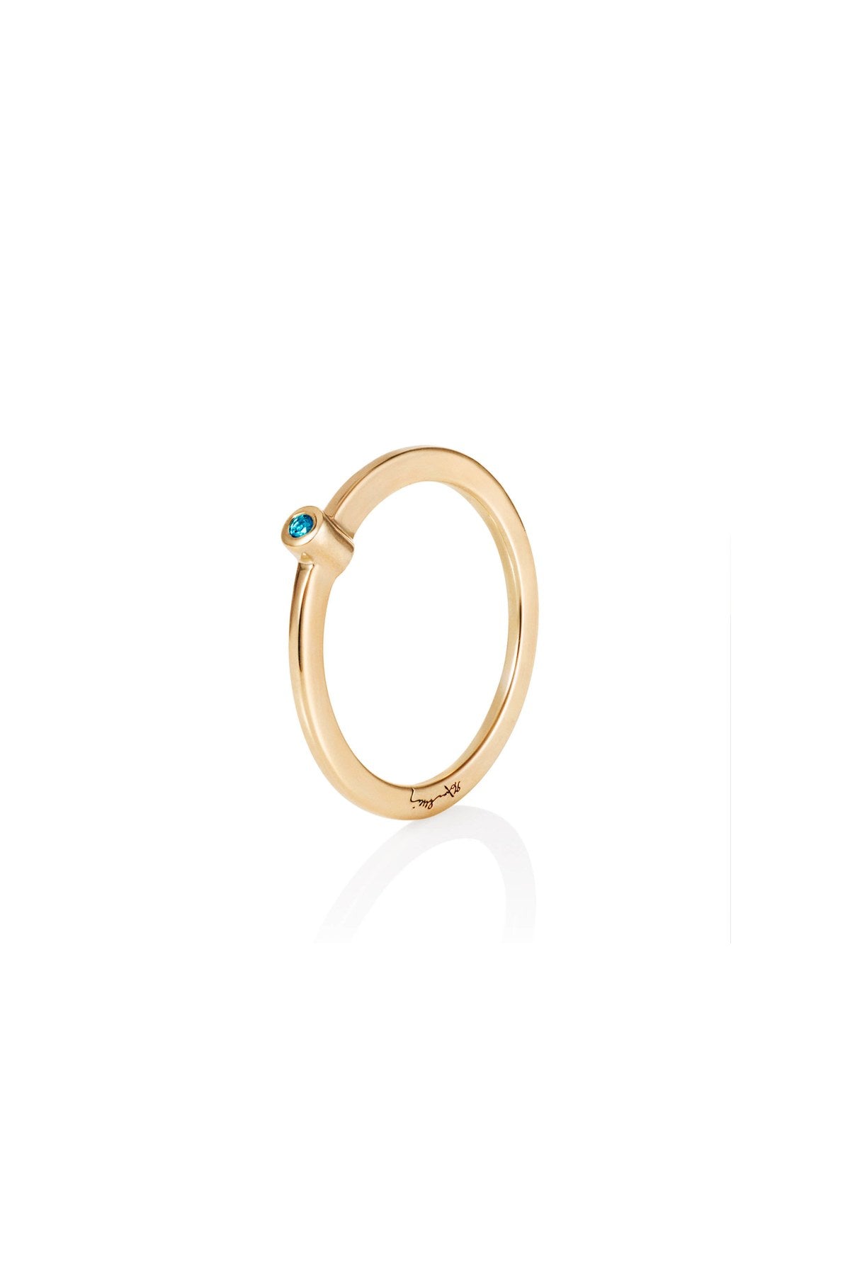 Efva Attling Micro Blink Ring - Blue Topaz kullattu sormus
