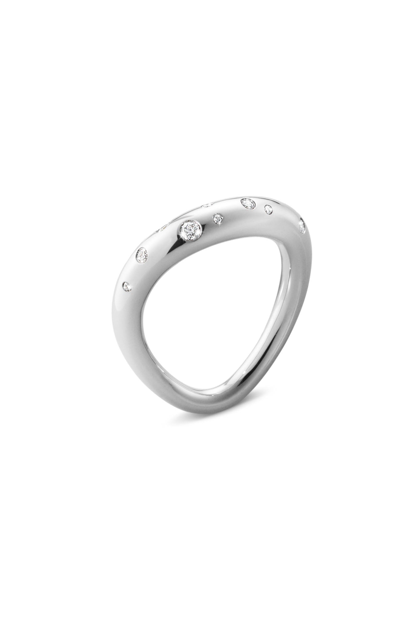 Georg Jensen Offspring hopeinen timanttisormus