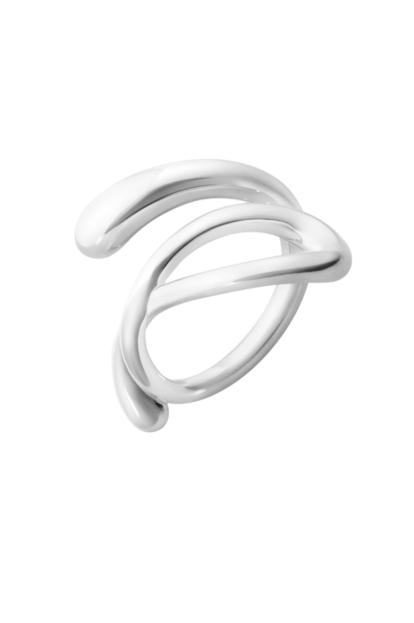 Georg Jensen Mercy swirl hopeinen sormus 48