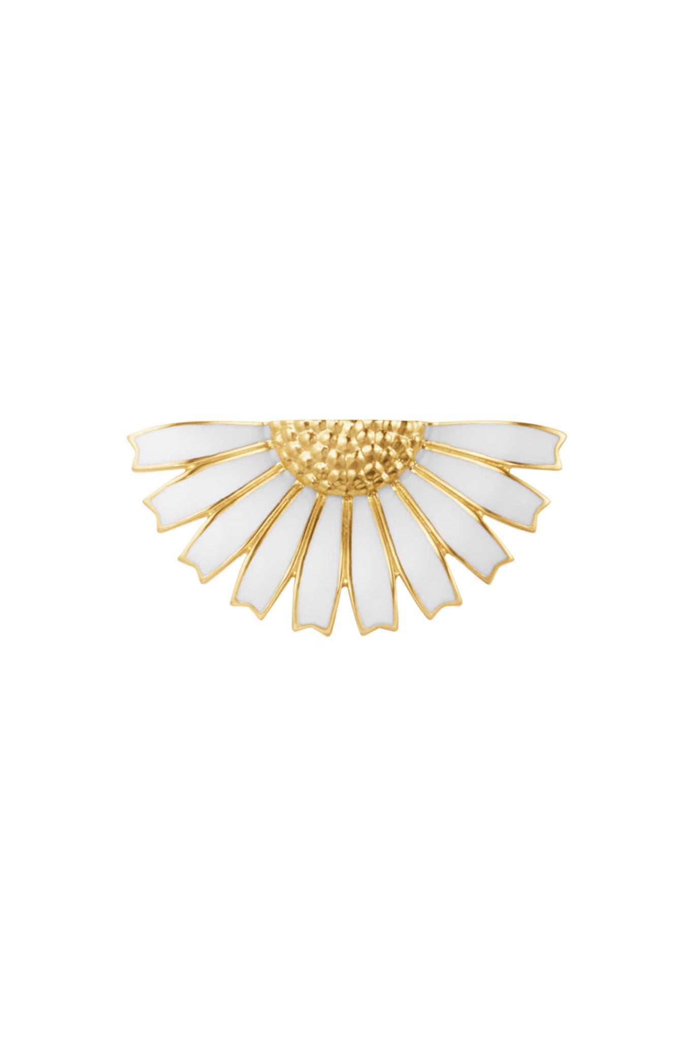 Georg Jensen Daisy rintaneula, emali ja kullattu hopea
