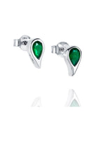 Efva Attling Sparkle Of Life Single Ear - Green hopeiset korvakorut