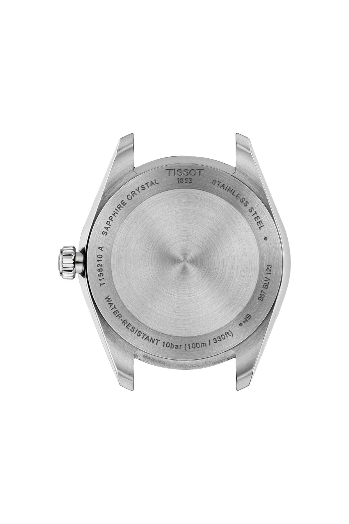 Tissot Ballade 34 mm sininen rannekello – Back view of the watch case Tissot Ballade 34mm