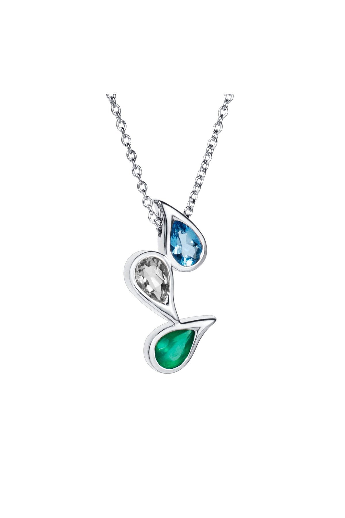 Efva Attling Sparkle Of Life Triple Necklace hopeinen kaulakoru