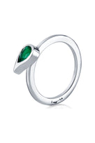 Efva Attling Sparkle Of Life Ring - Green hopeinen sormus