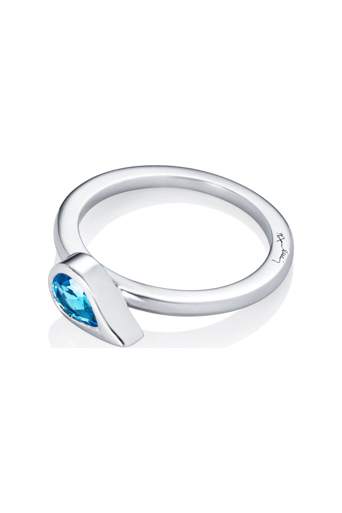 Efva Attling Sparkle Of Life Ring - Blue Topaz hopeinen sormus