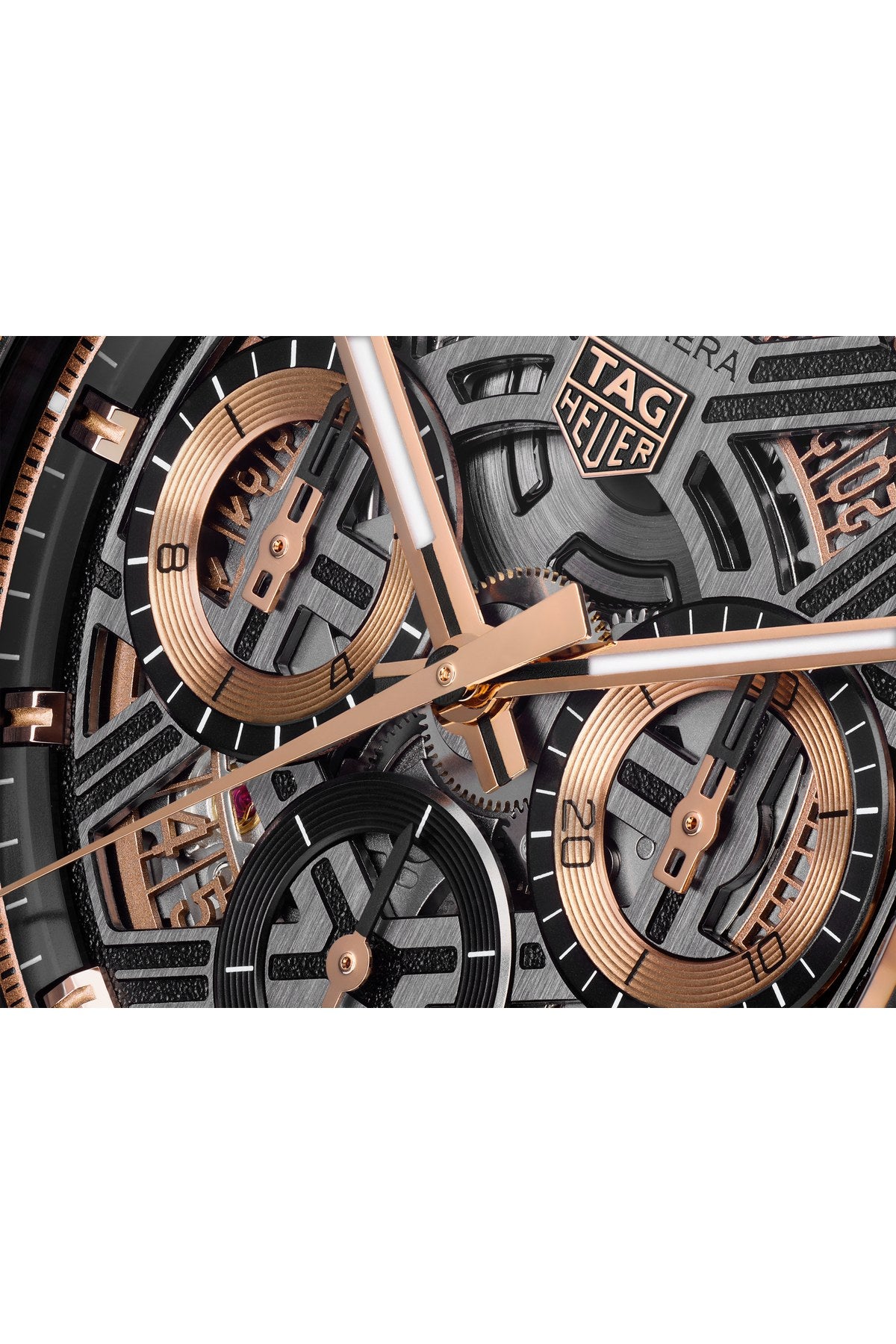 TAG Heuer Carrera Chronograph Extreme Sport 44 mm CBU2051.FT6273 – kellotaulun yksityiskohta