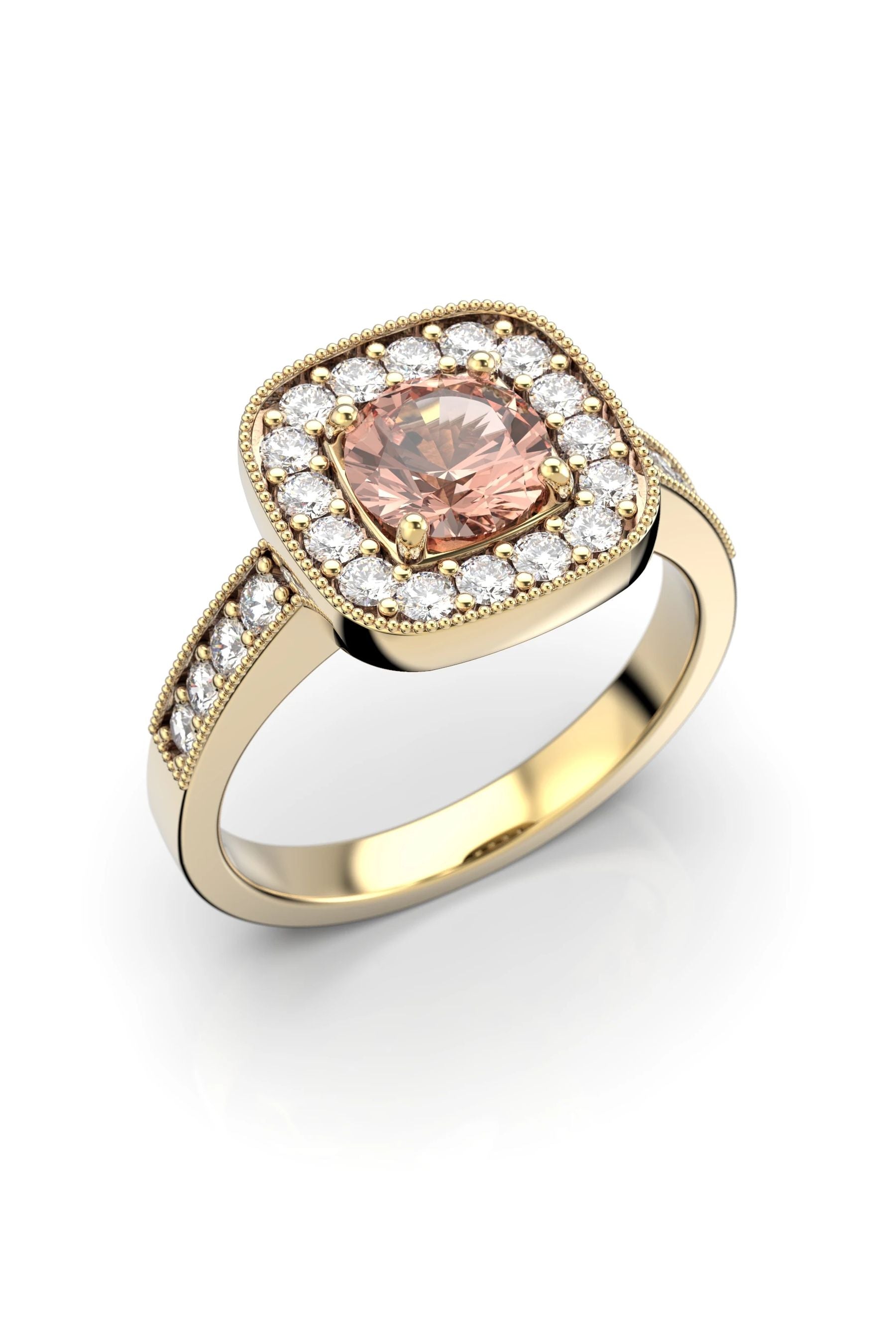 Festive Carolina Halo Malayan Granaatti 24x0,02ct 15,5