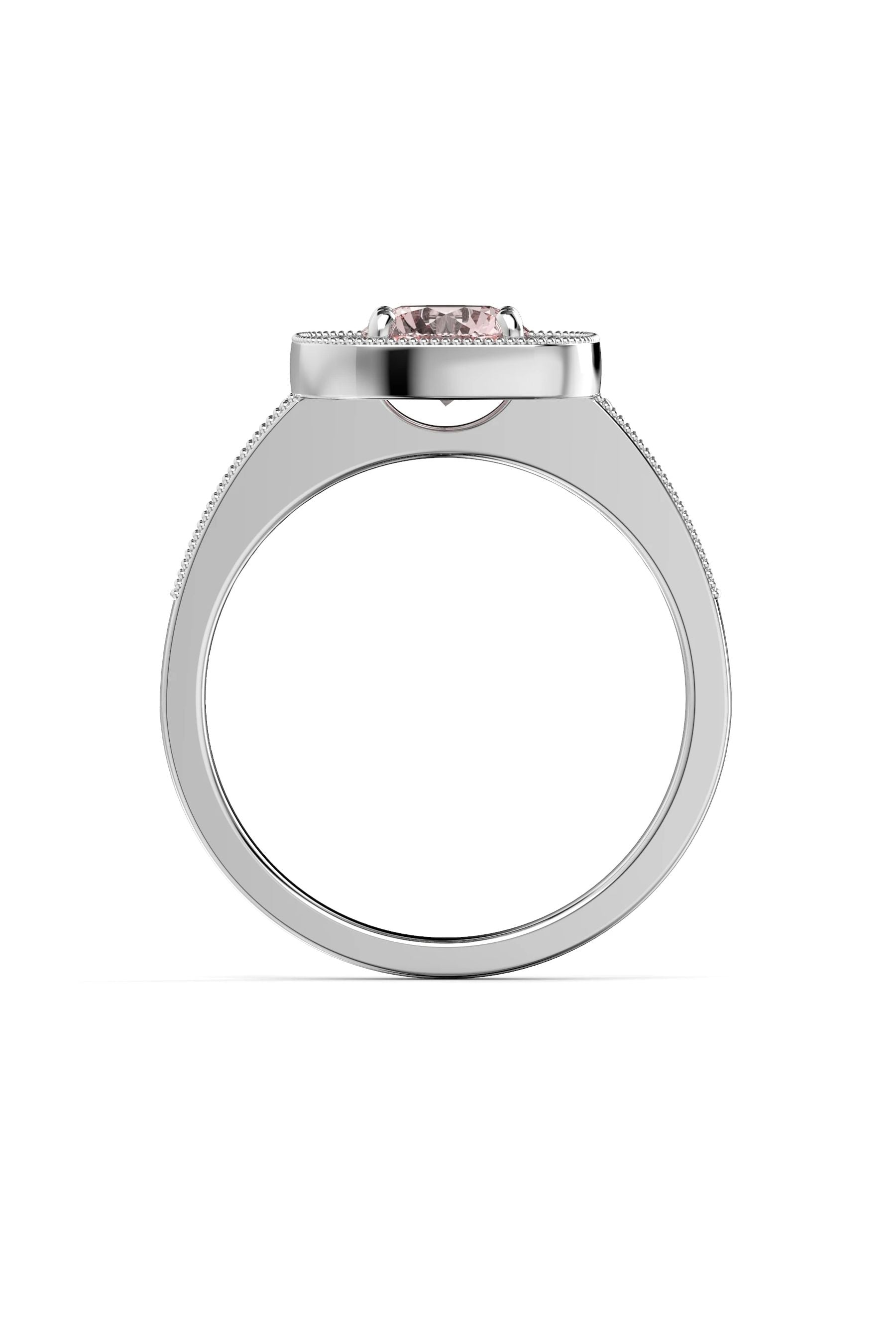 Festive Carolina Halo Morganiitti 24x0,02ct 15,5