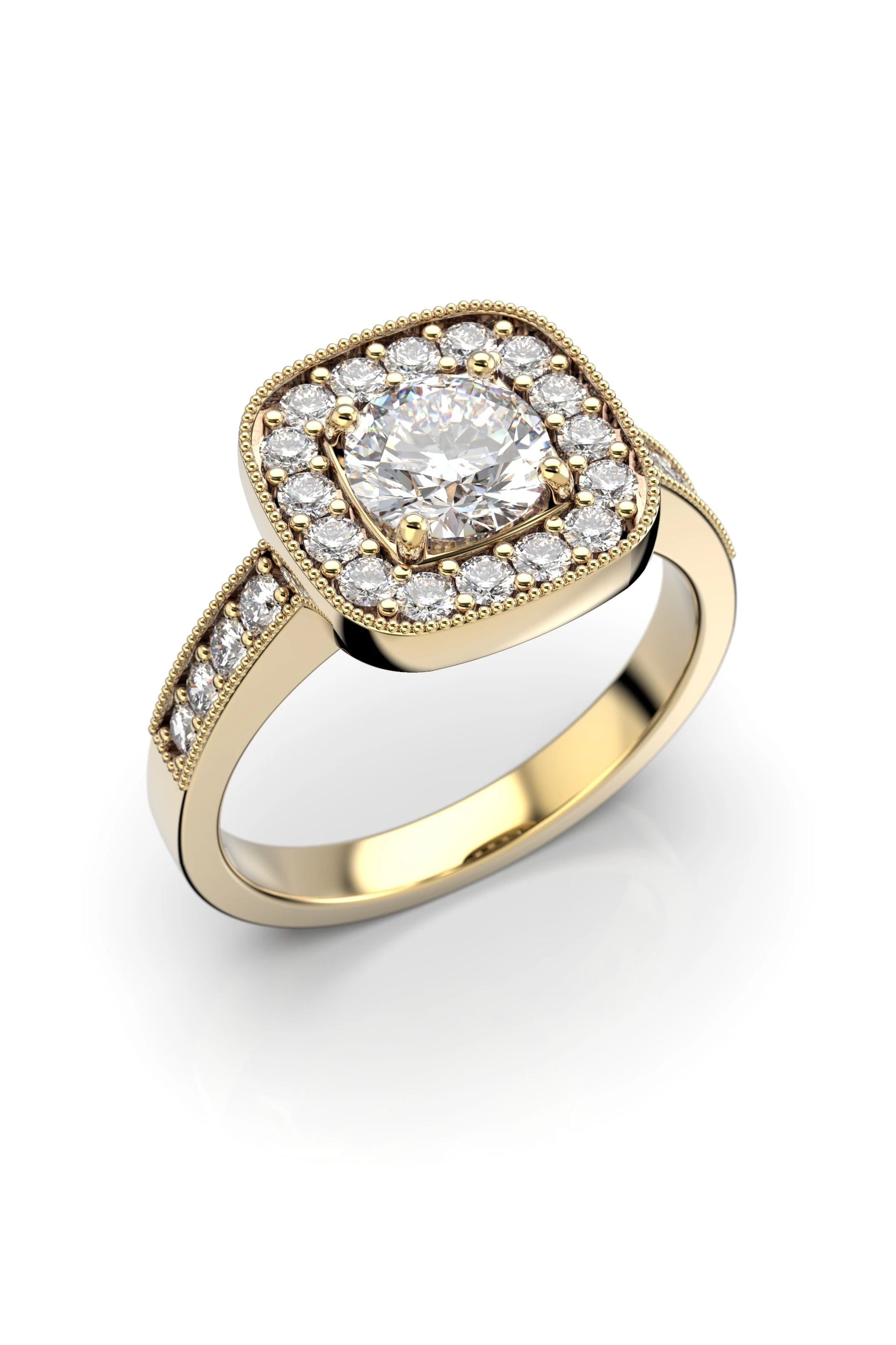 Festive Carolina Halo Safiir 24x0,02ct 15,5