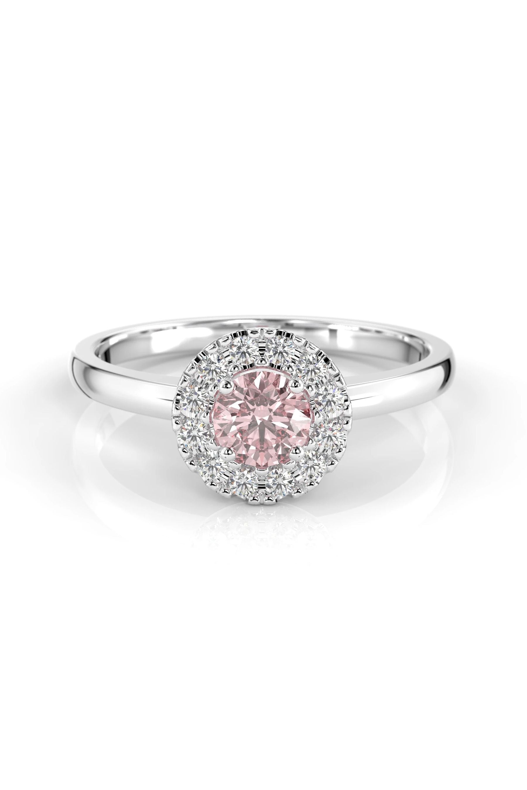 Festive Isabella Halo Morganiitti + 12x0,01ct 15,5