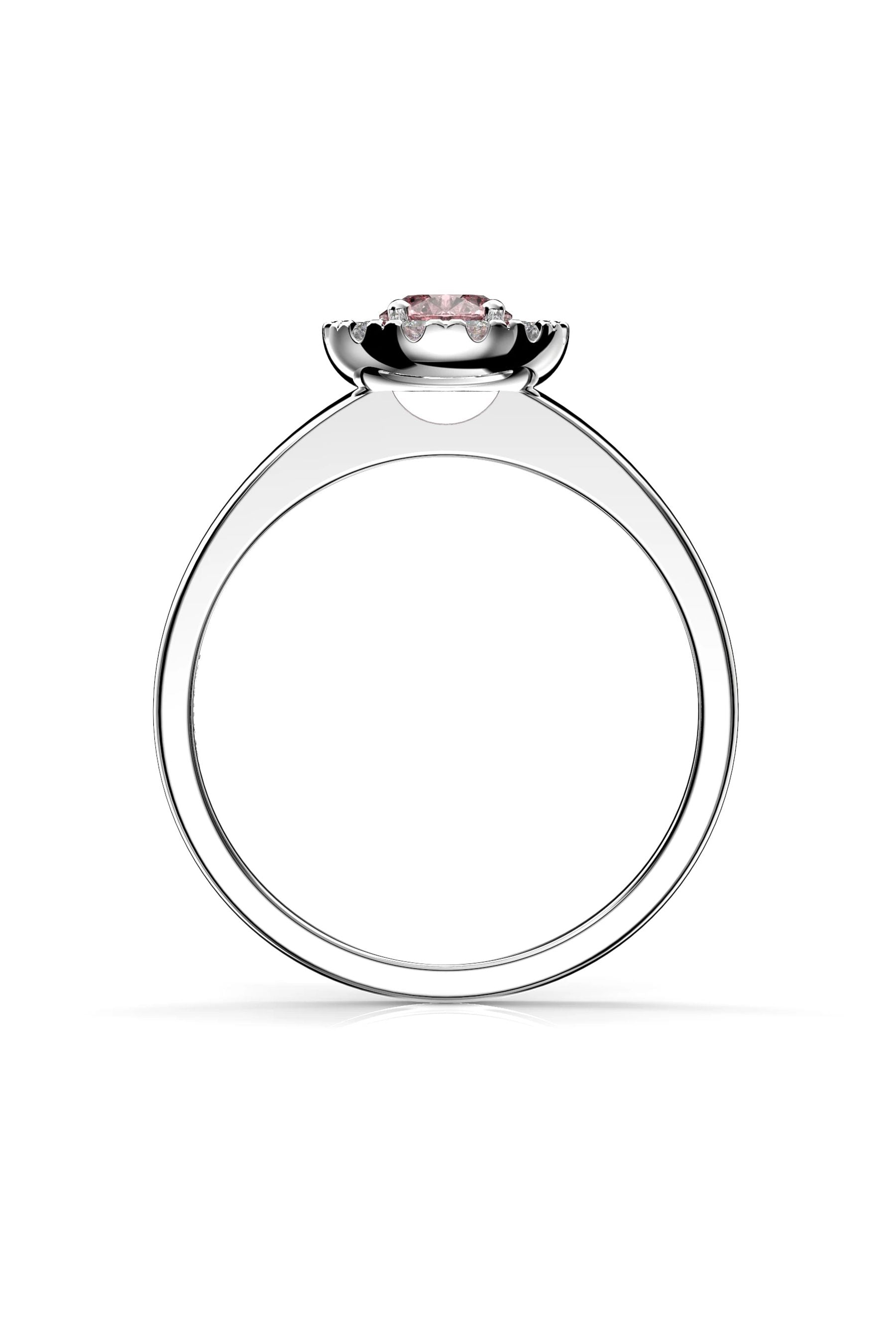 Festive Isabella Halo Morganiitti + 12x0,01ct 15,5