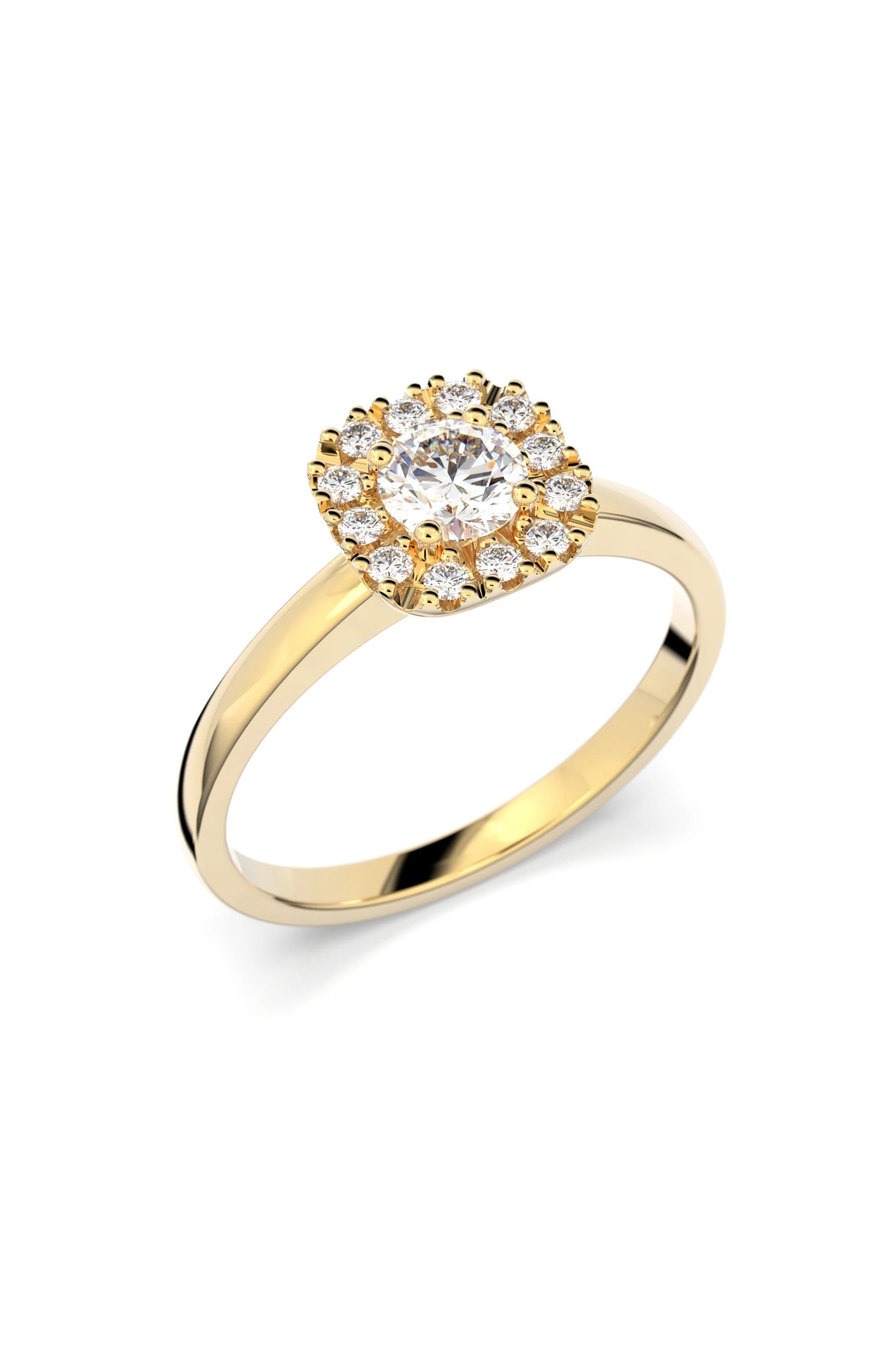 Festive Josefiina Halo 0,30ct + 12x0,01ct 15,5